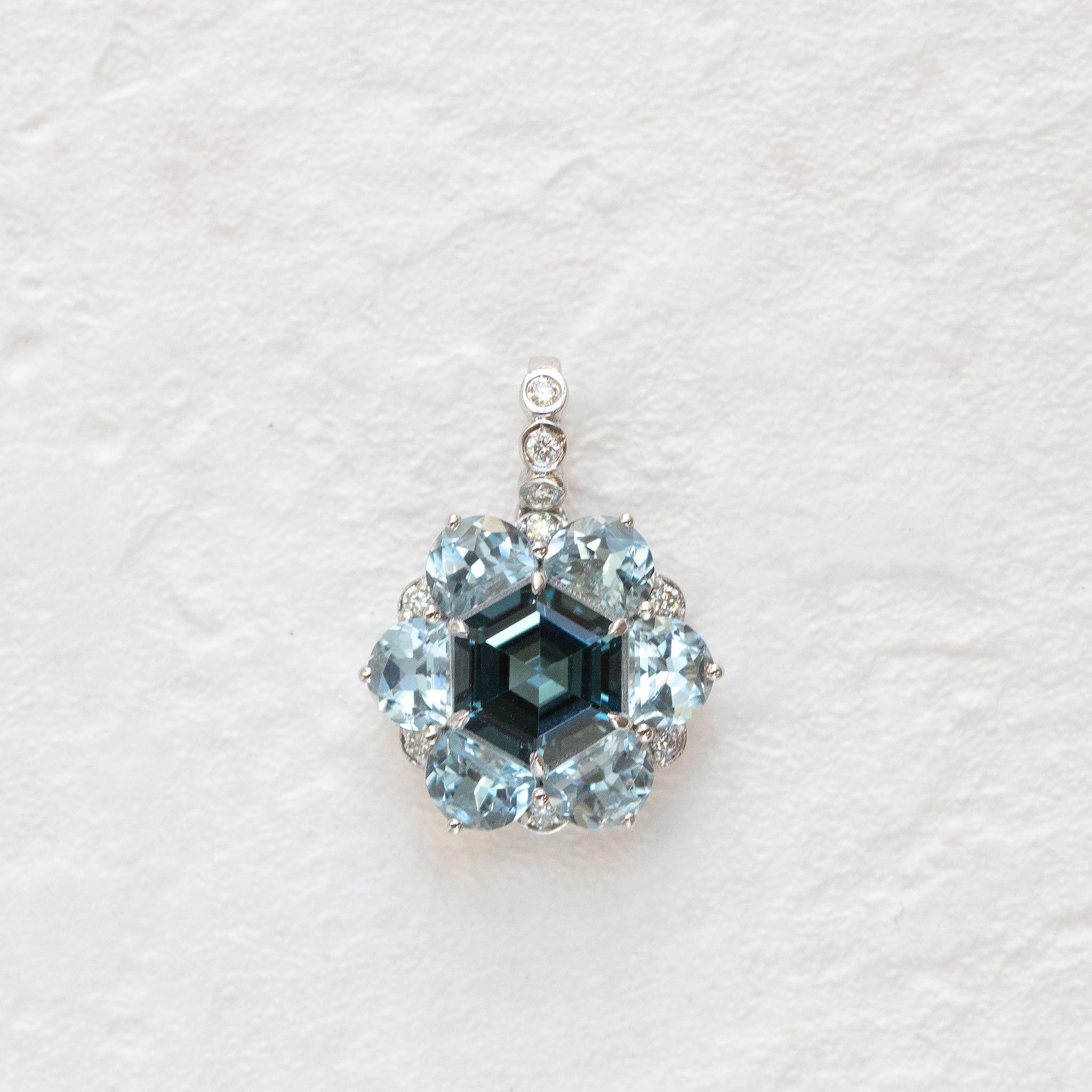 【限定1点】ブルートパーズ/アクアマリン K18ペンダントトップ《26T10143》