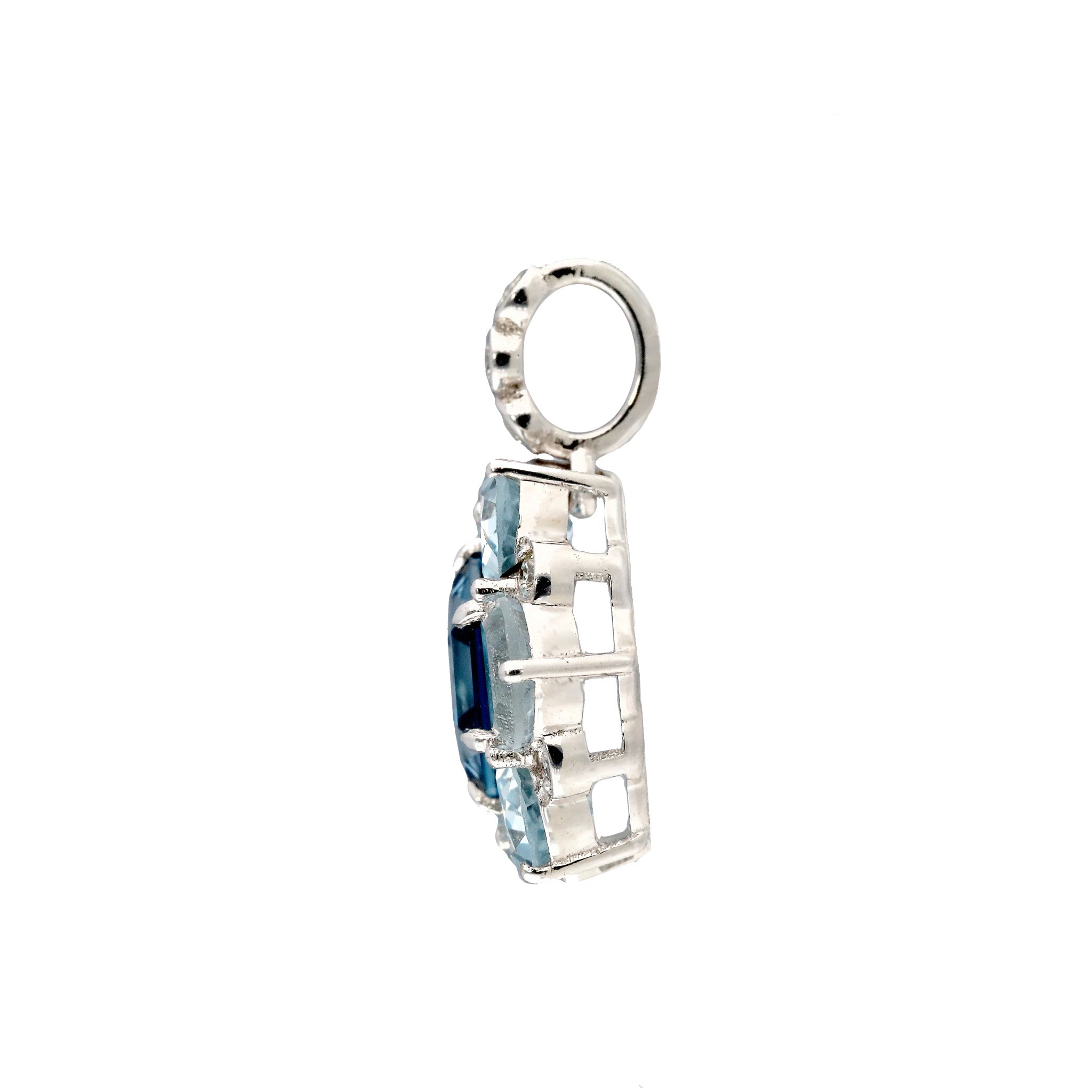 【限定1点】ブルートパーズ/アクアマリン K18ペンダントトップ《26T10143》