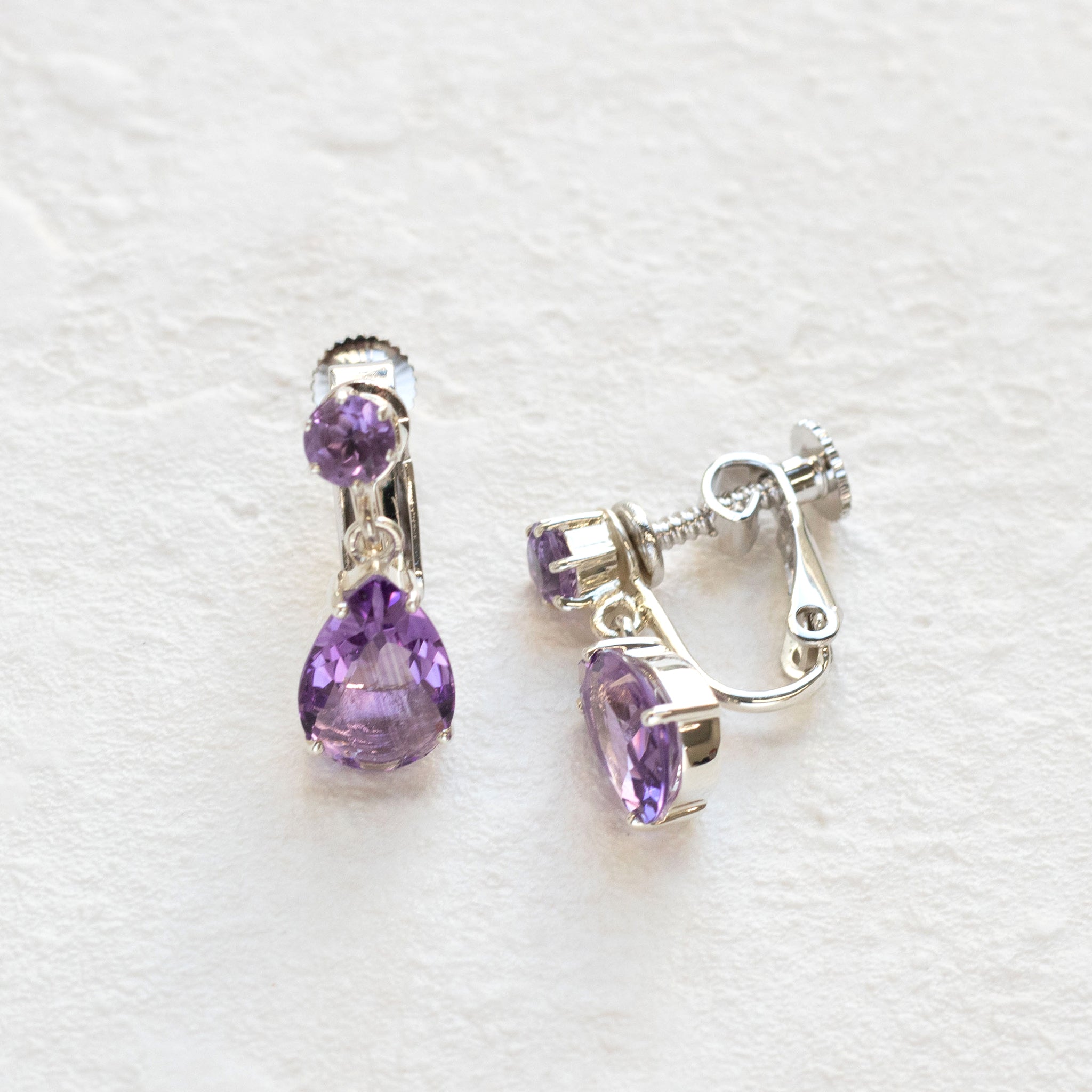 アメシスト シルバーイヤリング(2月誕生石)《26T10150》