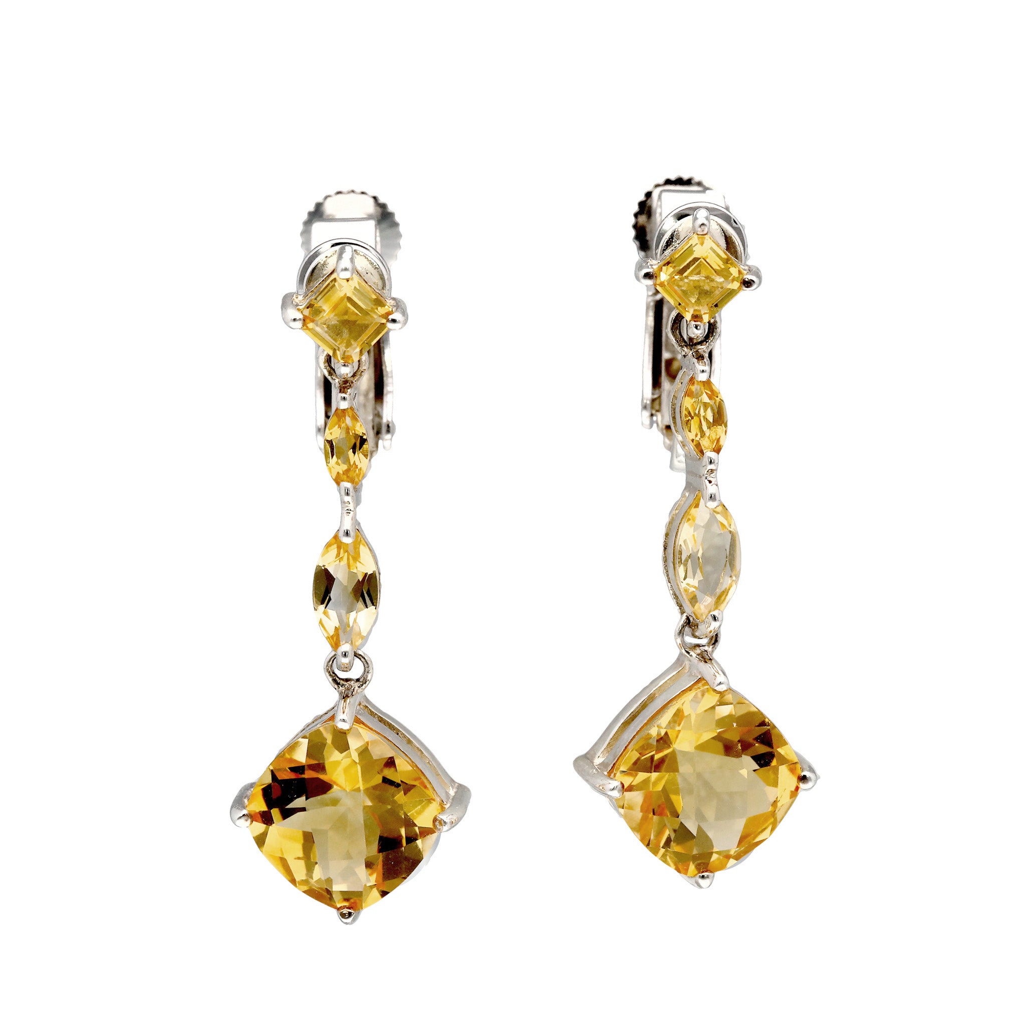 シトリン シルバーイヤリング(11月誕生石)《26T10155》