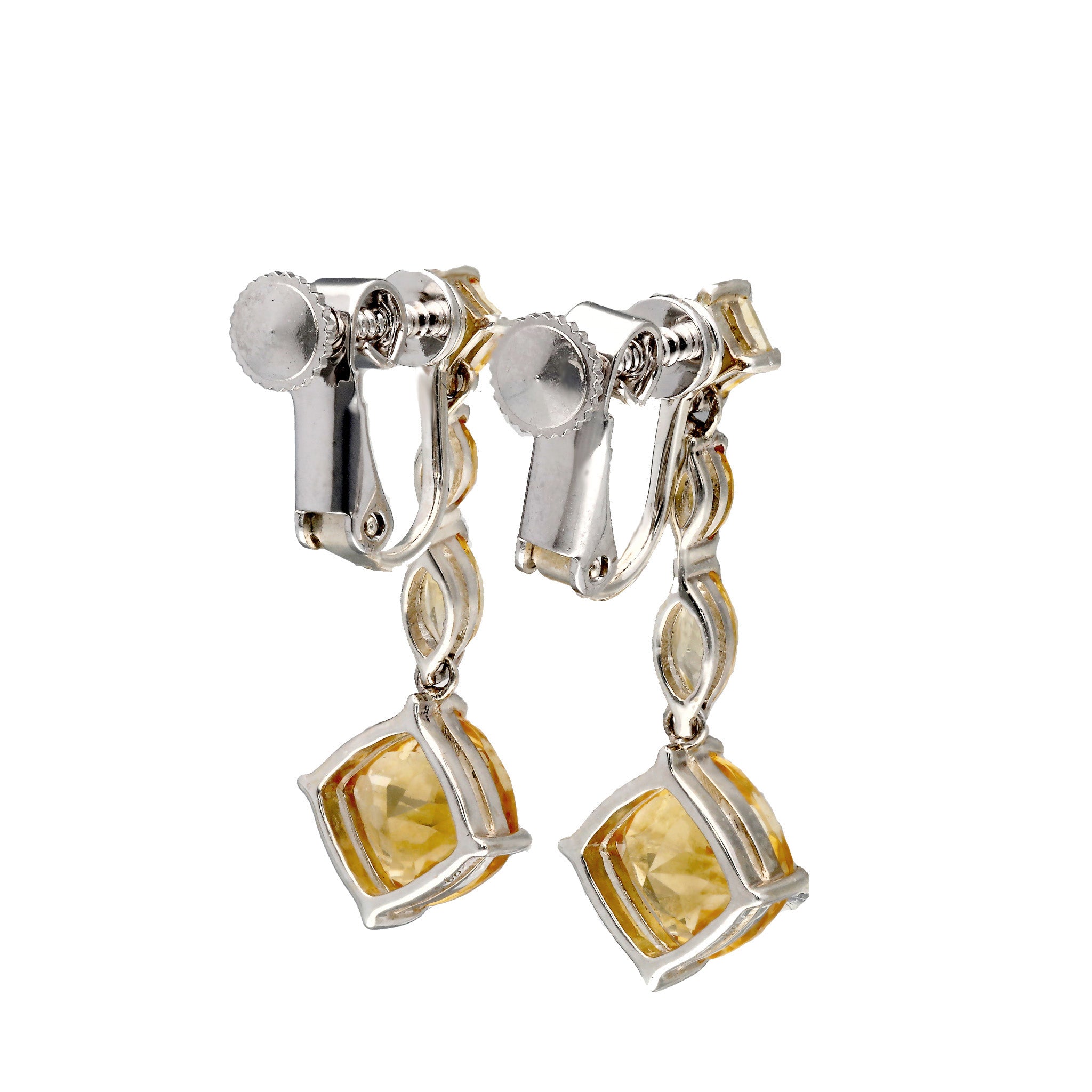 シトリン シルバーイヤリング(11月誕生石)《26T10155》