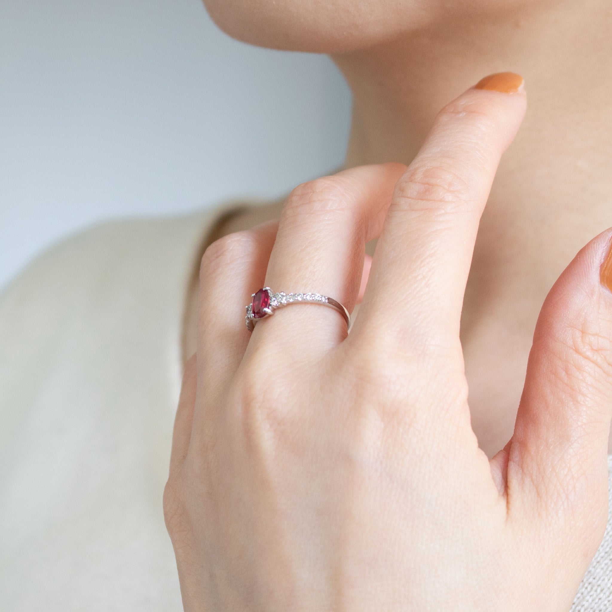 【限定1点】ルビー/ダイヤモンド プラチナリング(0.53カラット/ピジョンブラッド/鑑別書付/7月誕生石)《26T10159》