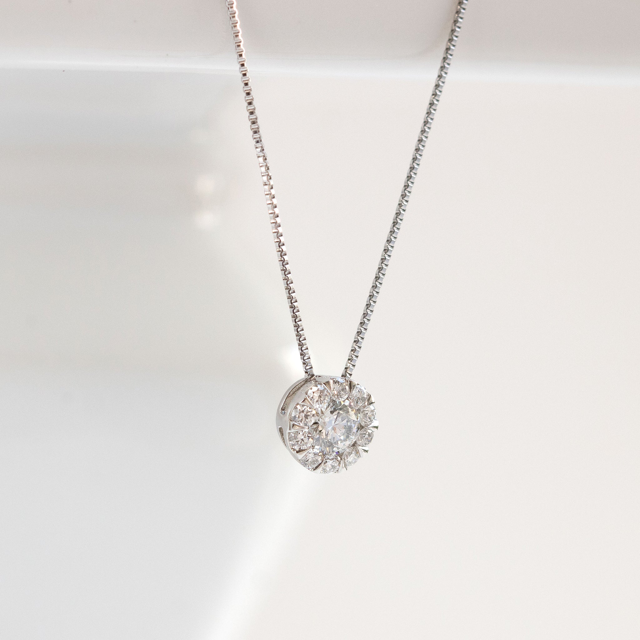 【限定2点】ダイヤモンド プラチナネックレス(0.18カラット/Dカラー/SIクラス/EX/グレーディングレポート付/4月誕生石)《26T10162》