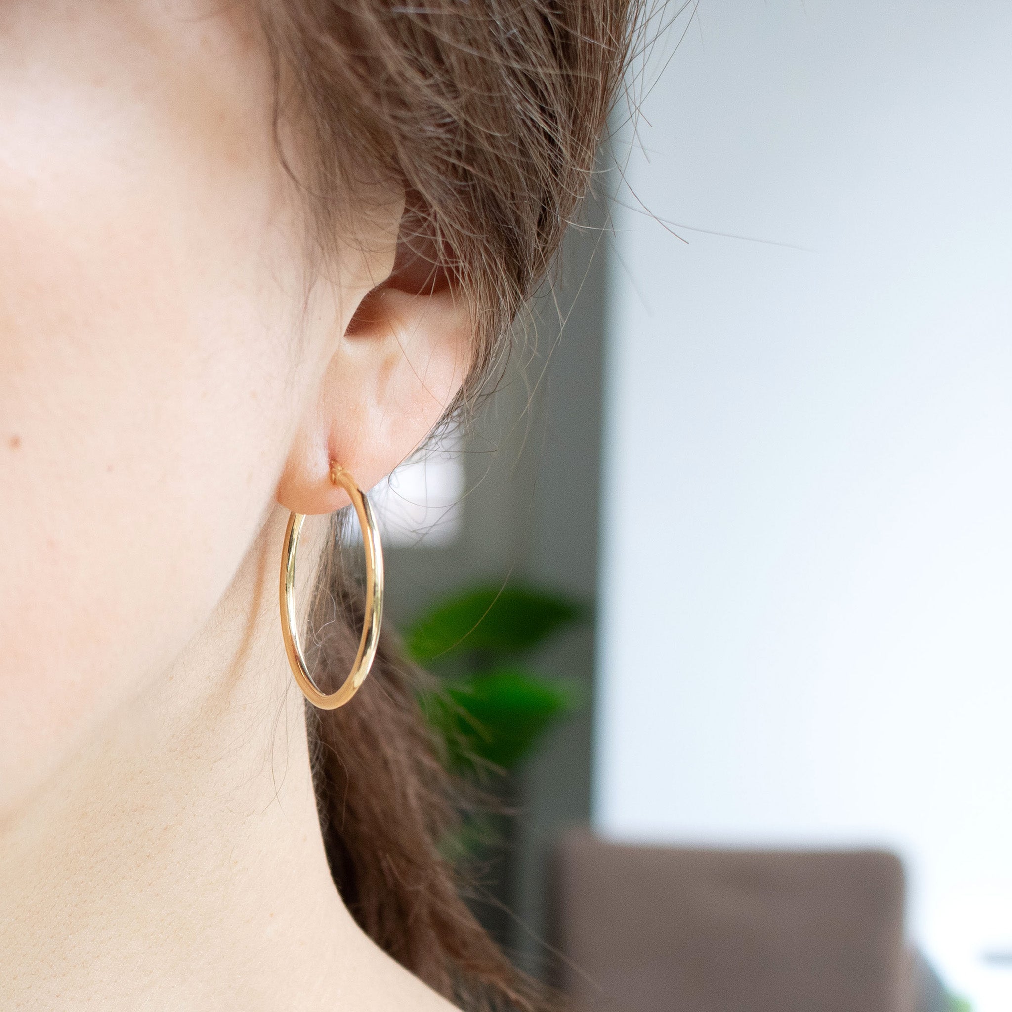 K18ピアス(フープ/イタリア製)《26T10166》