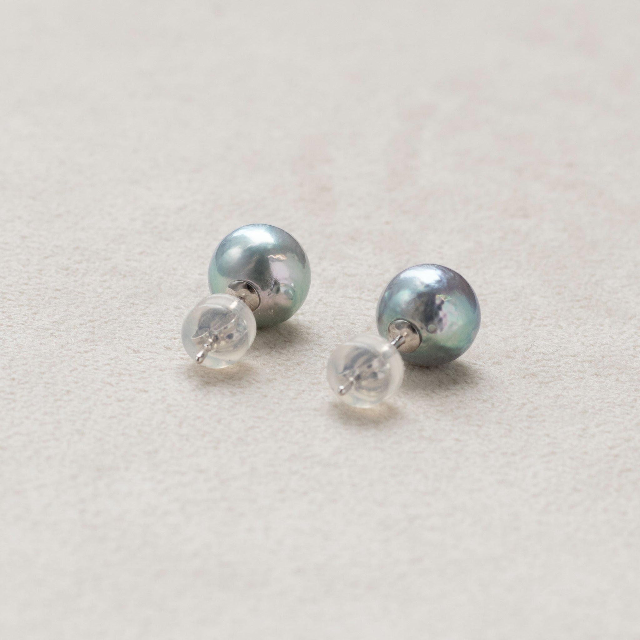 【限定2点】パール K14ピアス(アコヤ真珠/8mm/ナチュラルブルー系/6月誕生石)《26T10172》