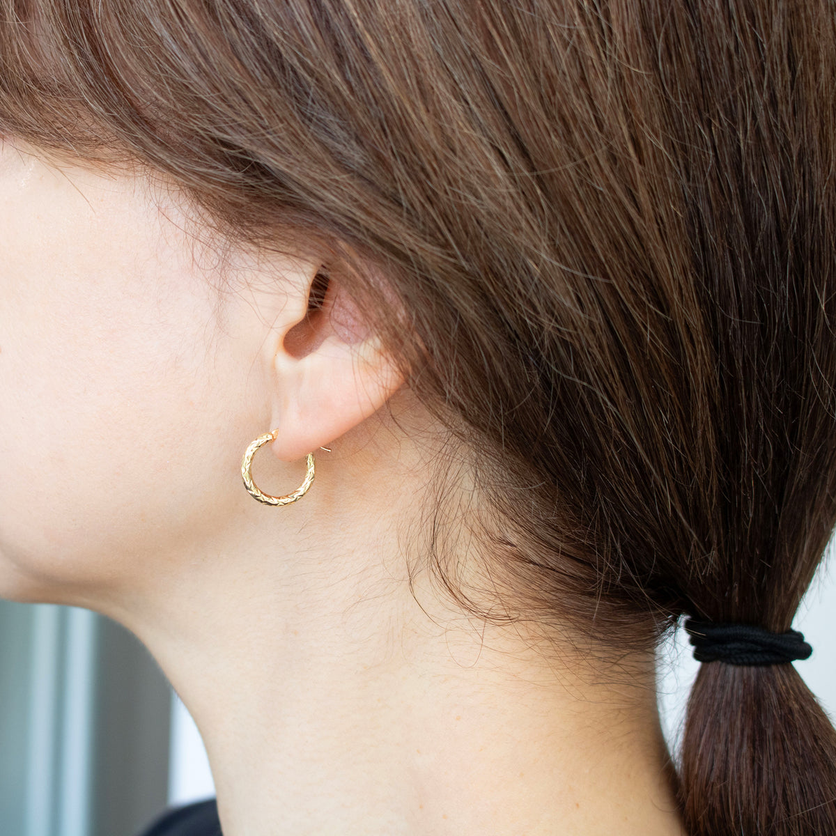 K18ピアス(フープ)《26T10256》