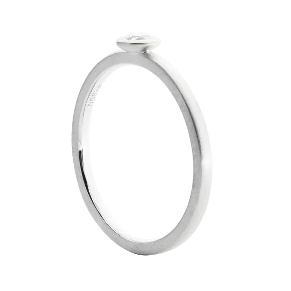 ダイヤ プラチナリング(0.05カラット/FカラーUP/ローズカット/艶消し仕上げ/グレーティングレポート付き)《WRGD4166》