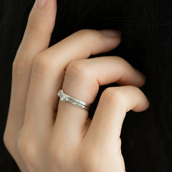 ダイヤ プラチナリング(0.05カラット/FカラーUP/ローズカット/艶消し仕上げ/グレーティングレポート付き)《WRGD4166》