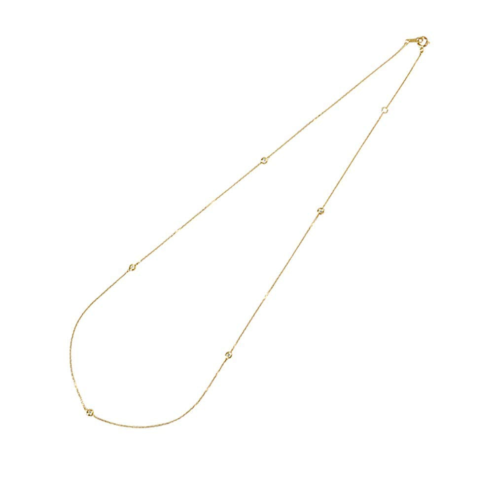 ダイヤモンド K18ネックレス(ステーション/4月誕生石)《WPDD2020》