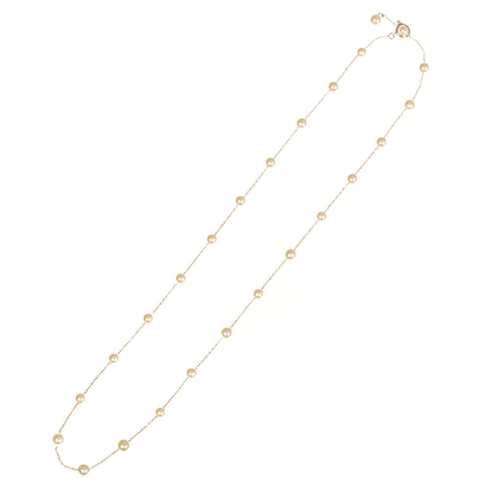 パール K14ネックレス(アコヤ真珠/ベビーパール/3.0mm~4.0mm/ステーション/6月誕生石)《WNKQ2890》