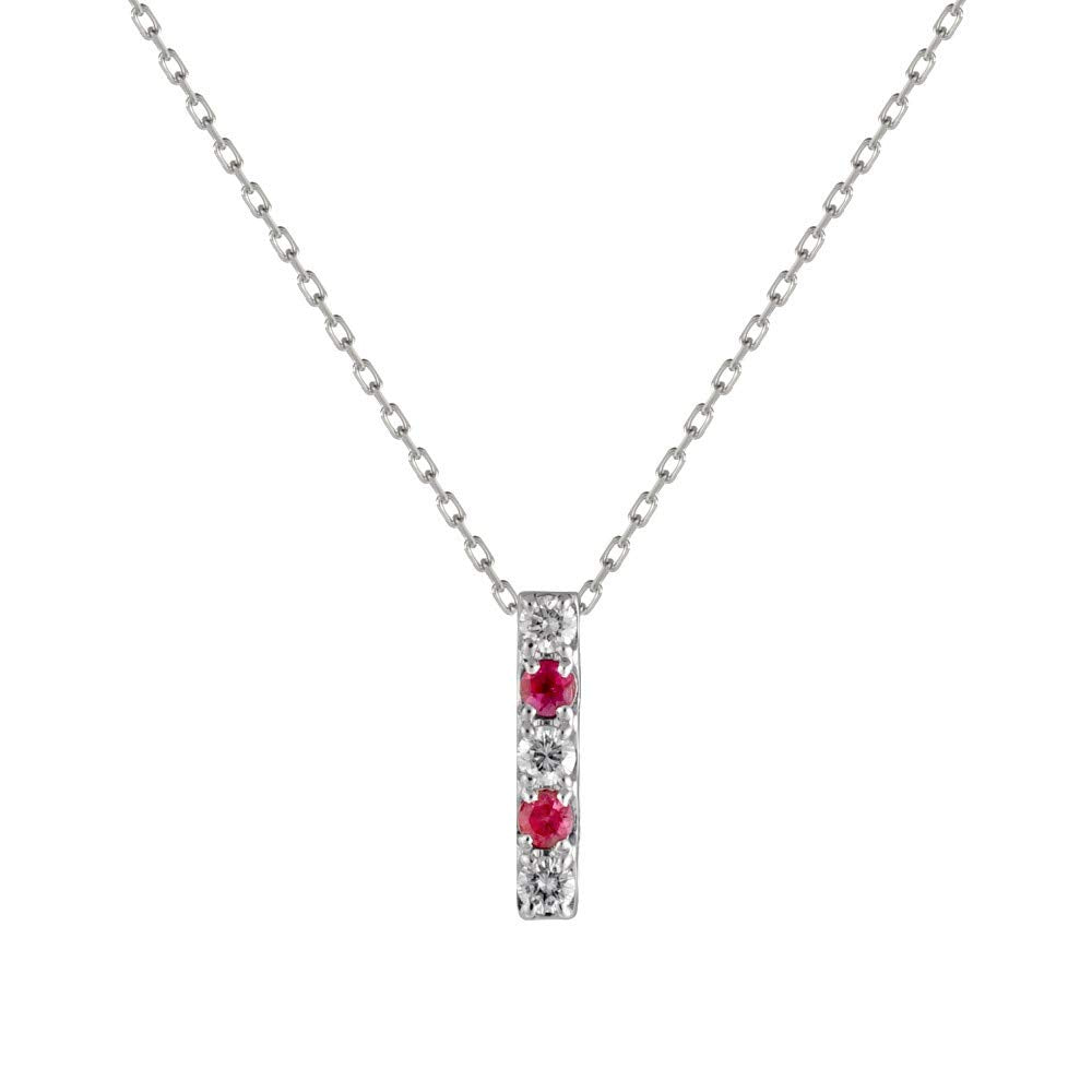 レッドベリル/ダイヤモンド プラチナネックレス《WPDN3475》