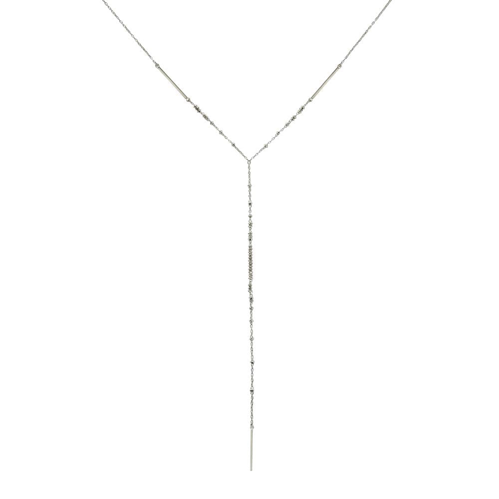 プラチナネックレス(Yライン/アズキチェーン)《WNKY3663》