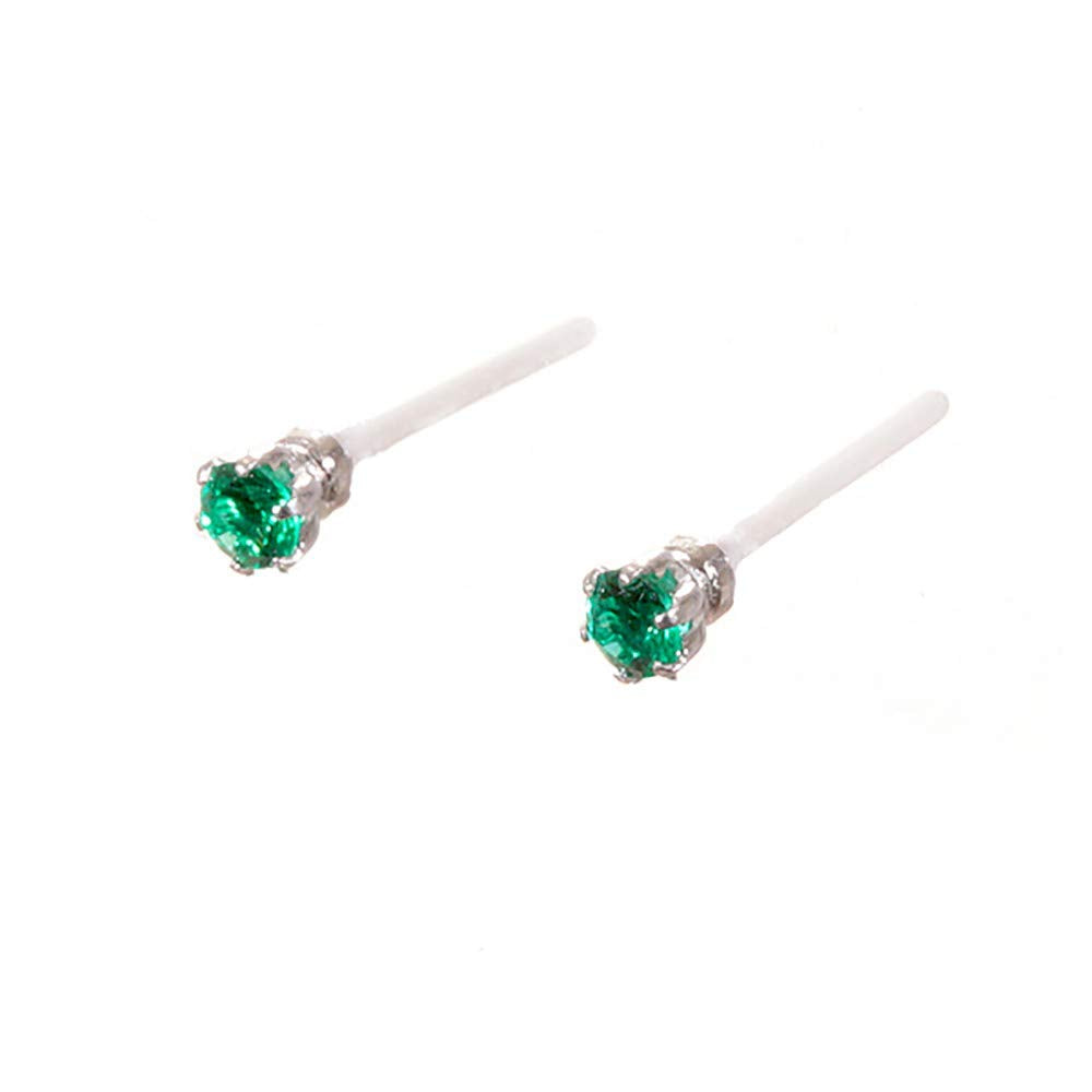 エメラルド K10セラミックピアス(クレサンベール/6本爪/Birthday/5月誕生石)《WEPE2950》