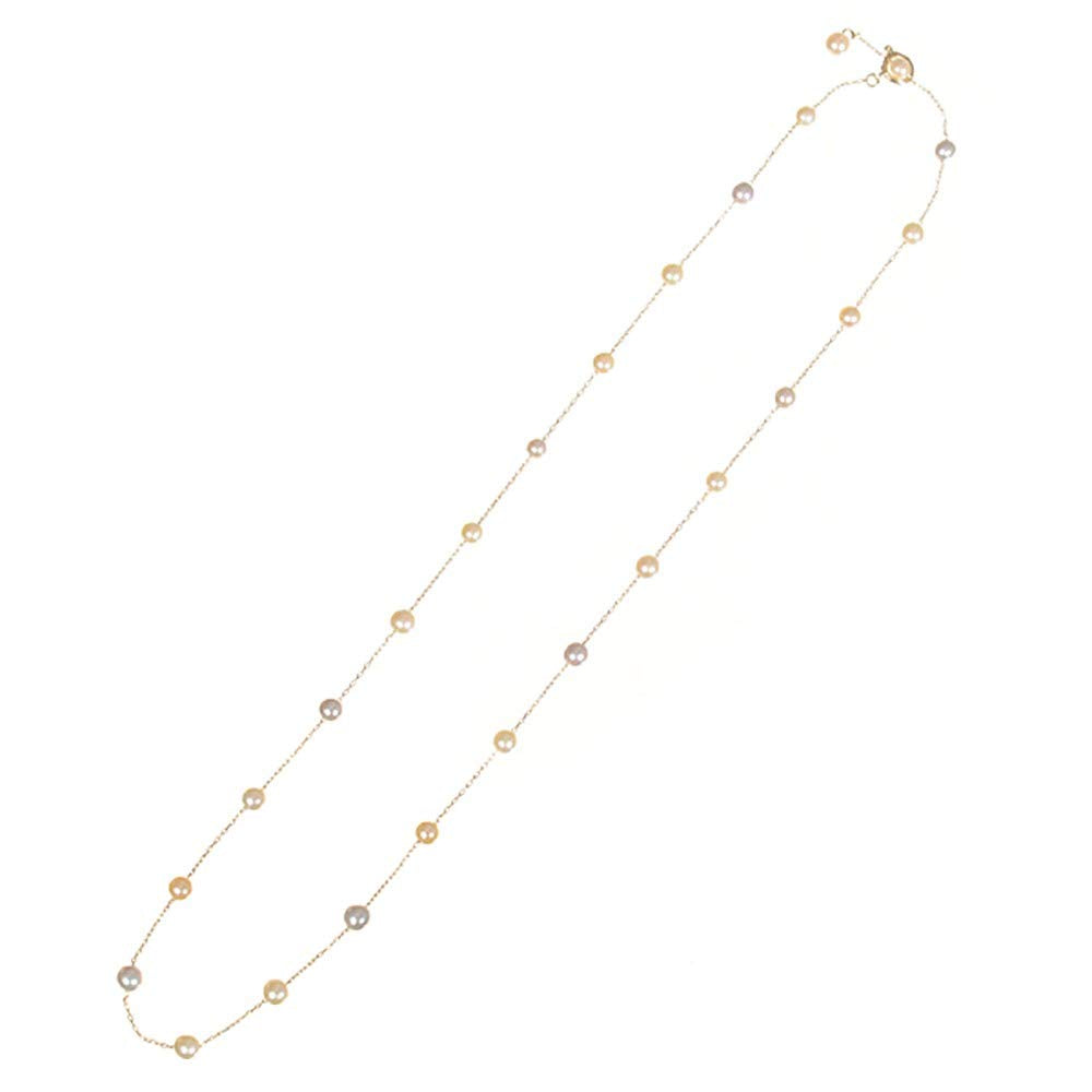 パール K14ネックレス(アコヤ真珠/ベビーパール/3.0mm~4.0mm/ステーション/6月誕生石)