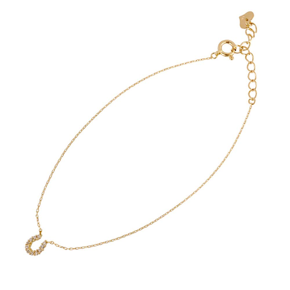 ダイヤモンド K18ブレスレット(馬蹄モチーフ/4月誕生石)《WBCD2987》