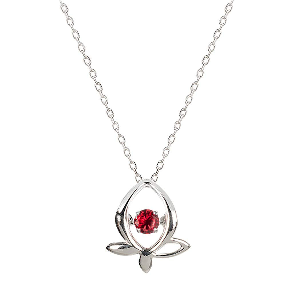 ルビー K18ネックレス(クレサンベール/ダンシングストーン/7月誕生石)《WPDR2201》