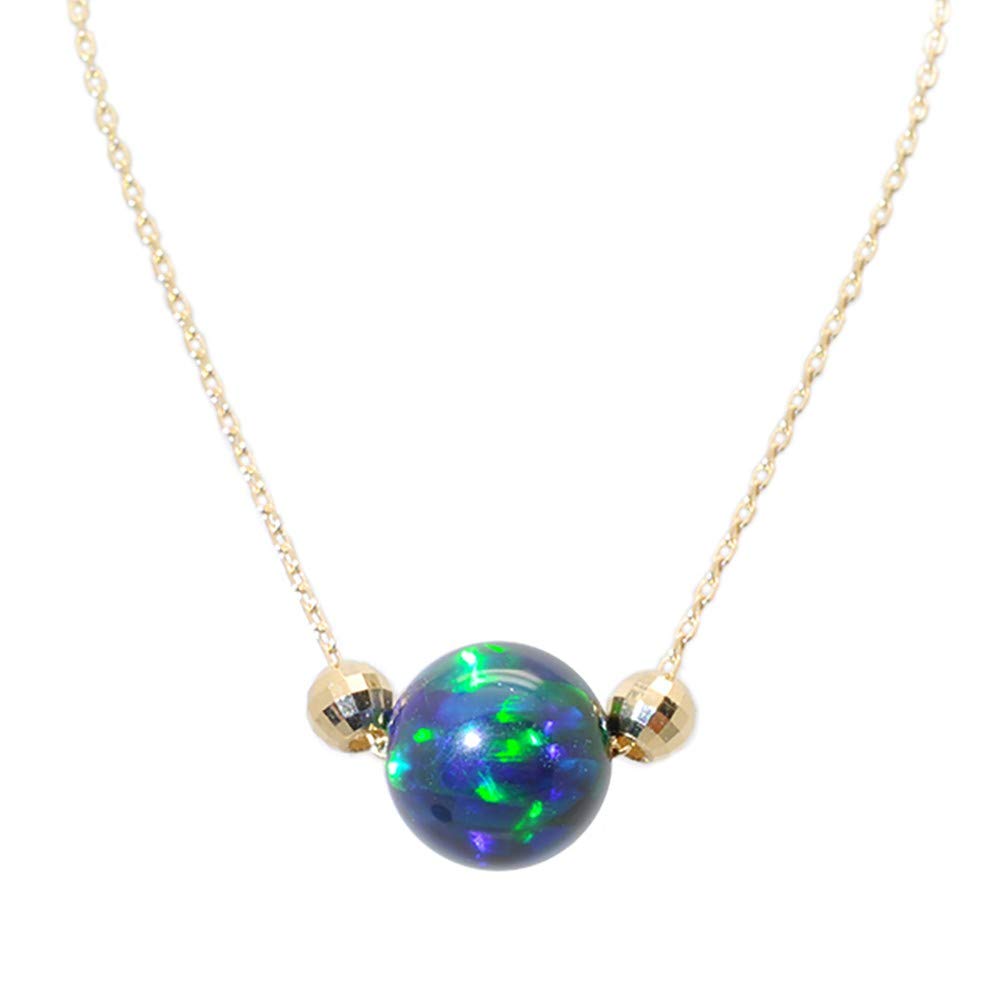 ブラックオパール K18ネックレス(クレサンベール/10月誕生石)《BPDB7726W》