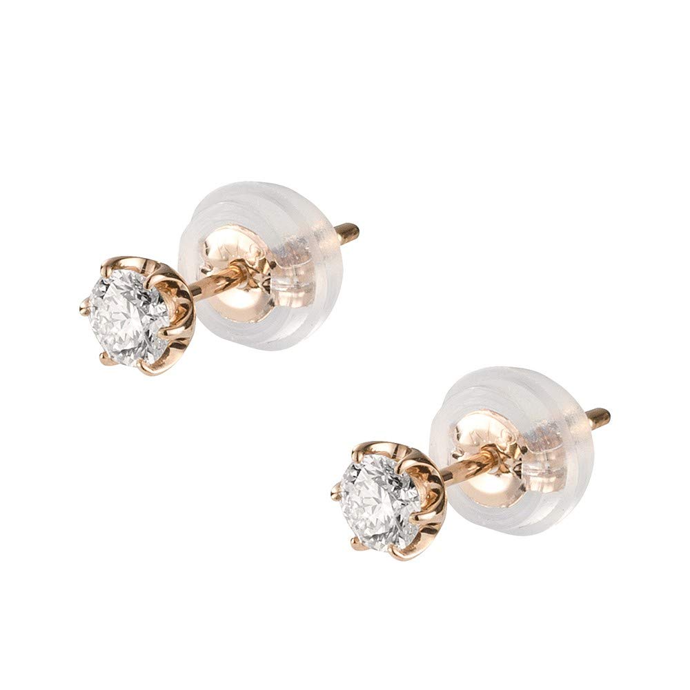 ダイヤモンド K18ピアス(計0.2カラット/H&C/スタッド/4月誕生石)《WEPD3634》