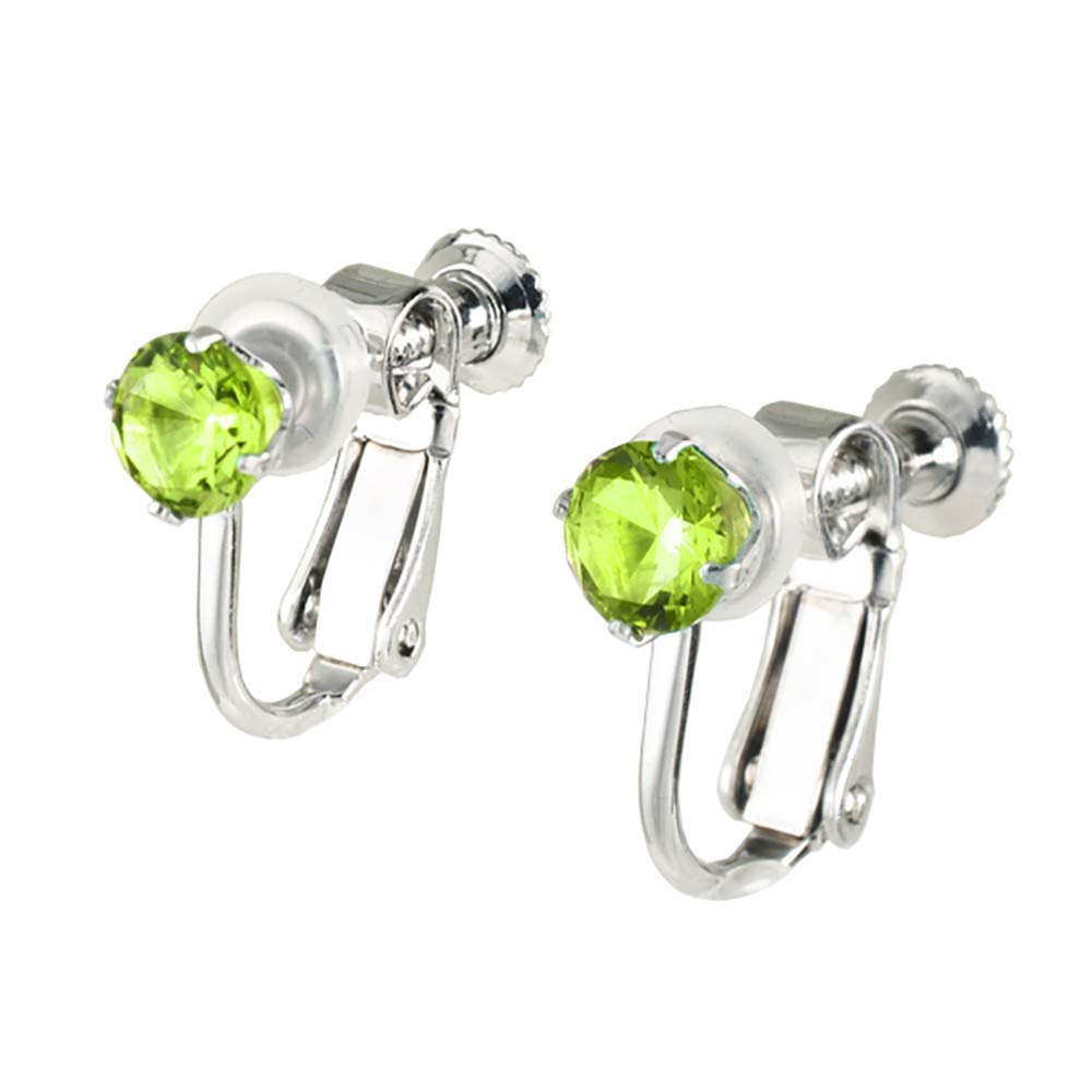 ペリドット K18 /シルバーイヤリング(8月誕生石)《WESN3333》