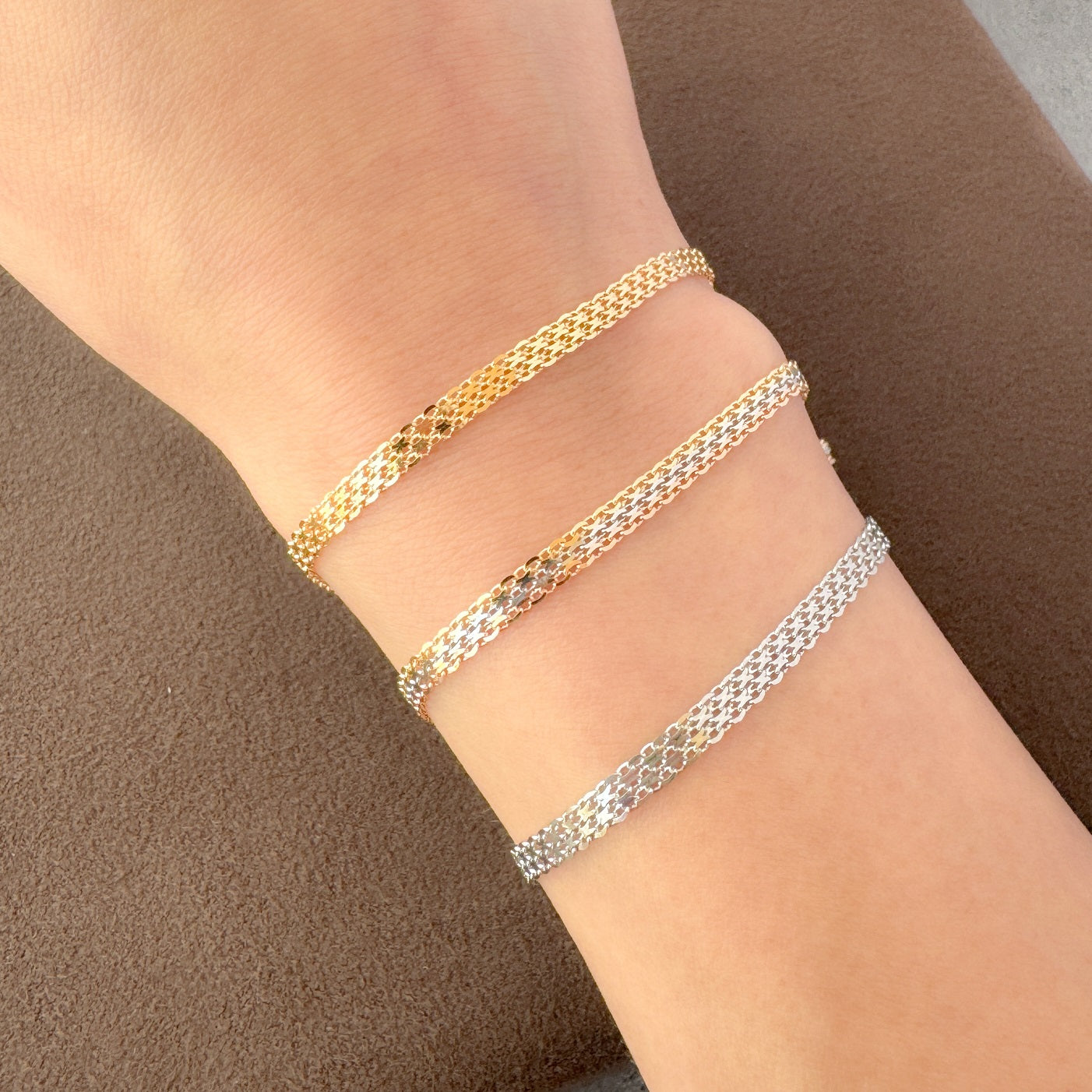 プラチナブレスレット(アズキビスマルク/幅3.0mm/PT850)《WBCY4178》