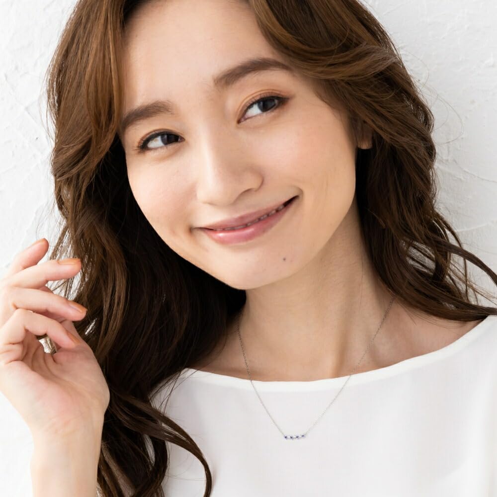 ブルーサファイア/ダイヤモンド プラチナネックレス(クレサンベール/デコルテ/9月誕生石)《WPDS4096》