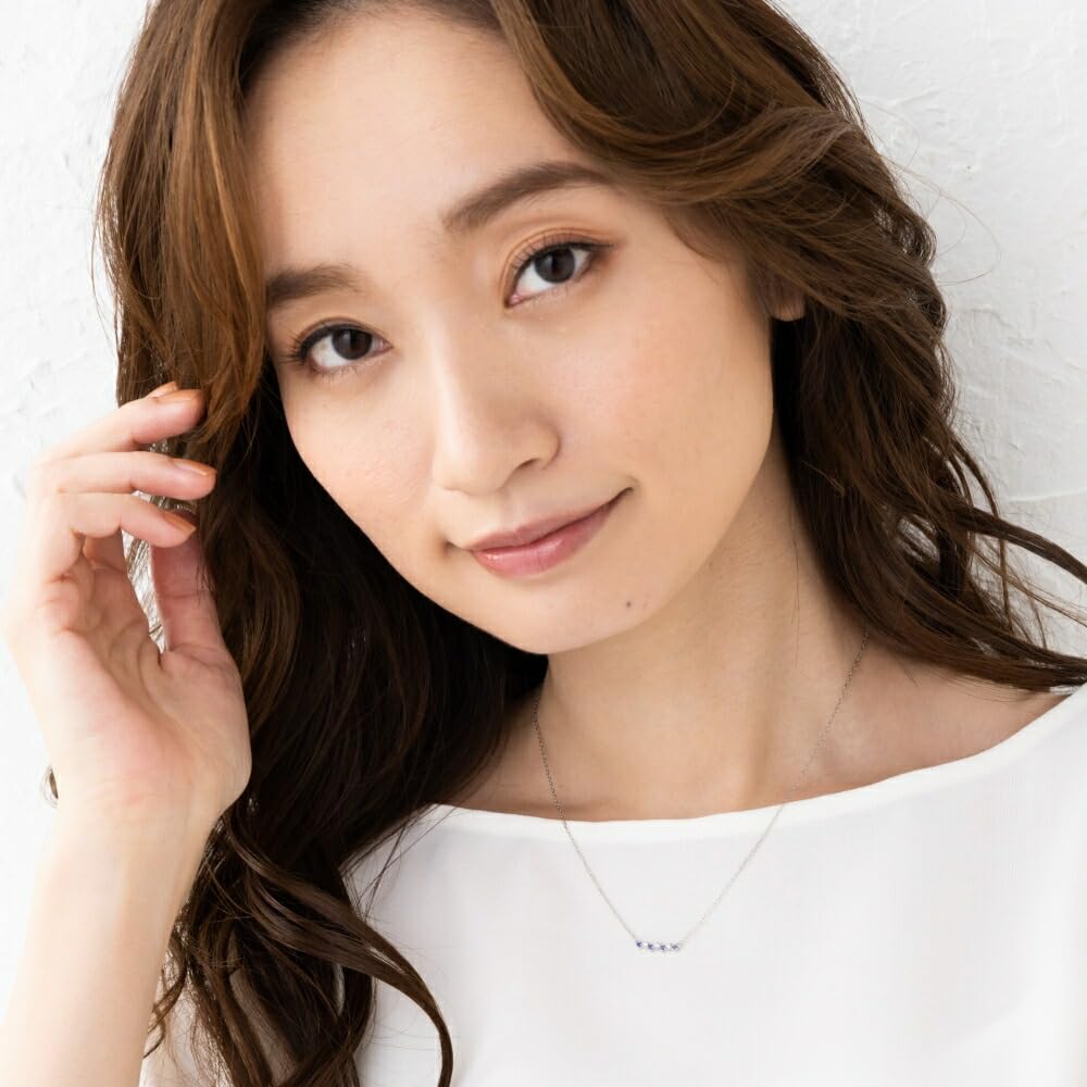 ブルーサファイア/ダイヤモンド プラチナネックレス(クレサンベール/デコルテ/9月誕生石)《WPDS4096》