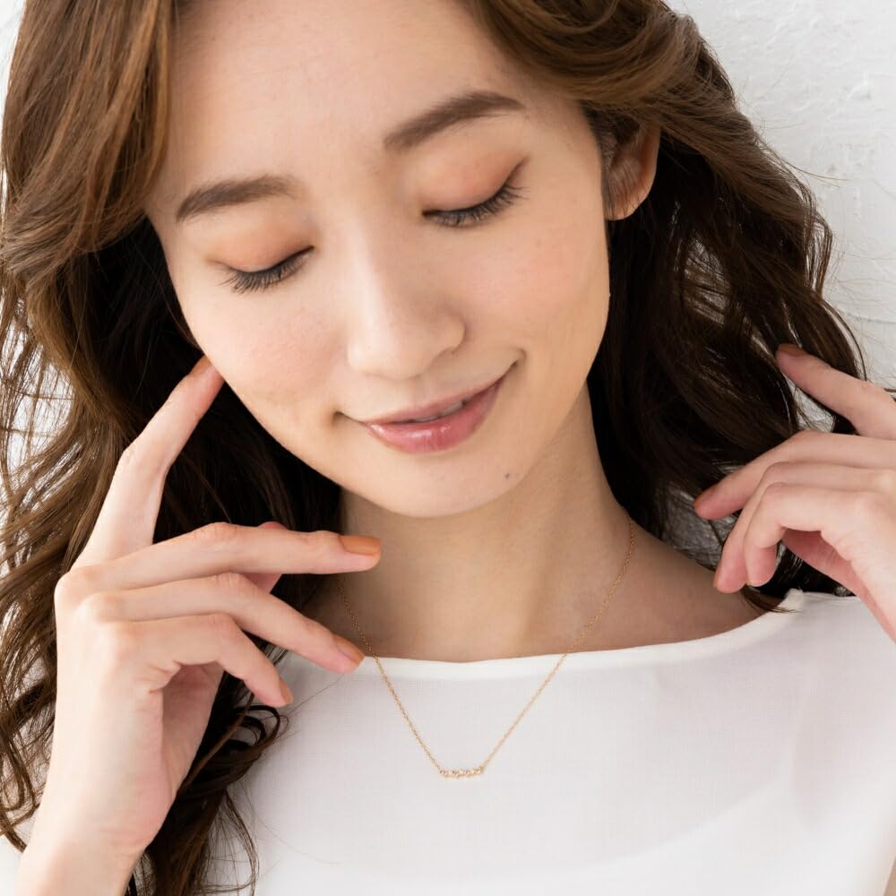 ピンクサファイア/ダイヤモンド K18ネックレス(クレサンベール/デコルテ/9月誕生石)《WPDM4095》