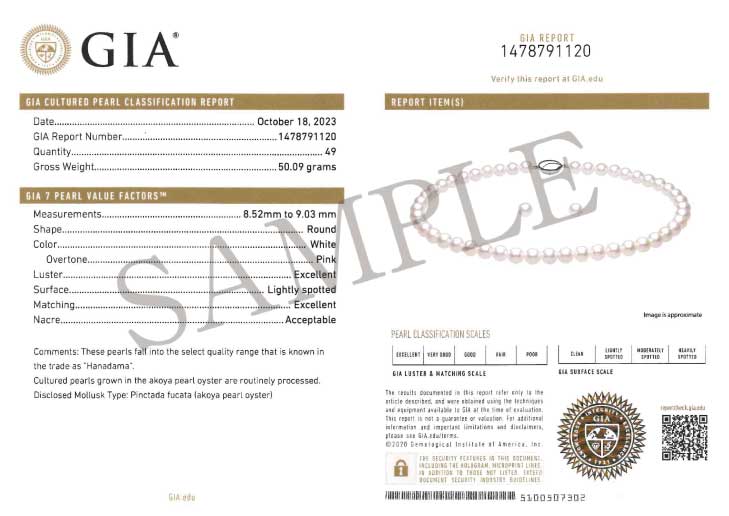 パール シルバー /K14ネックレス/イヤリング(アコヤ真珠/8.5mmUP/2点セット/6月誕生石/GIAグレーディングレポート付き)《JACQ1879》