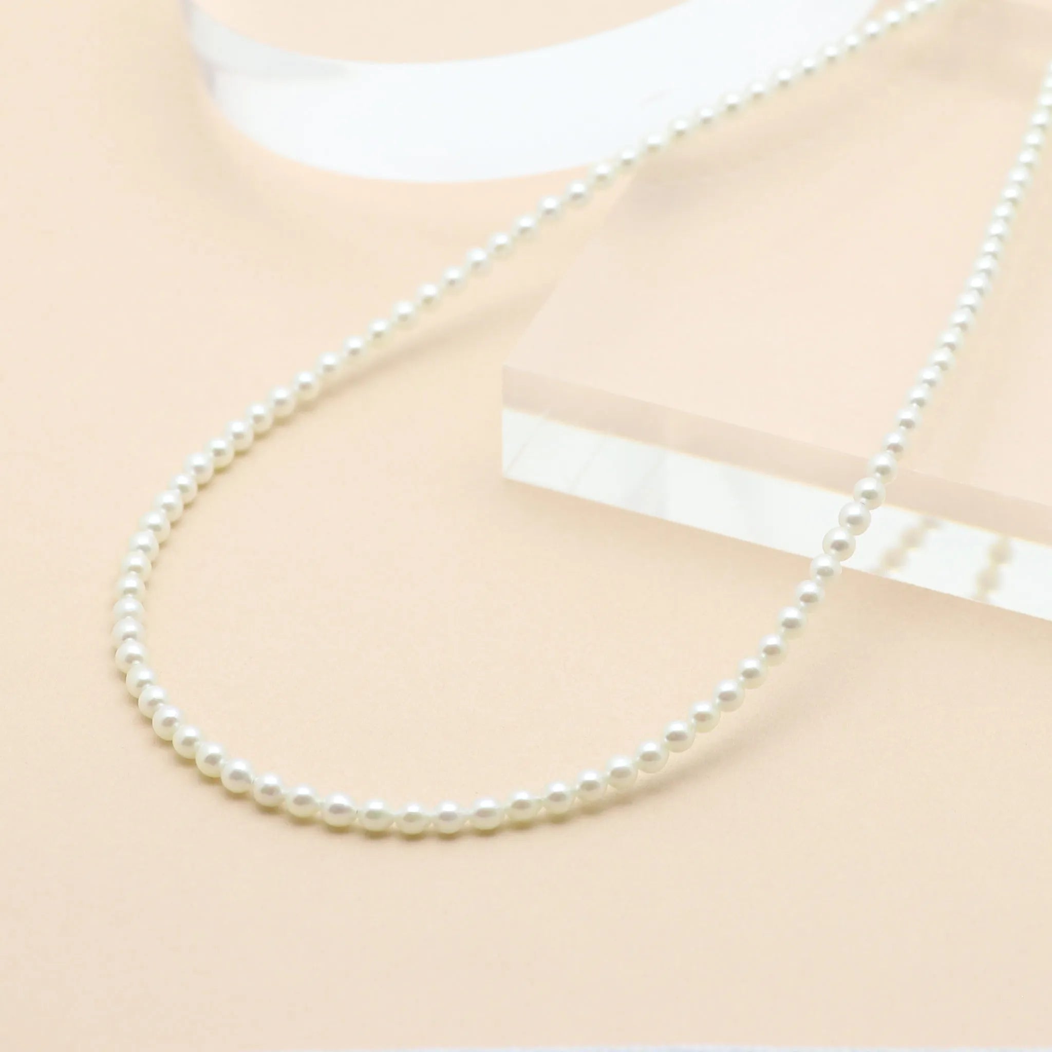 【最終価格¥50,777】パール ネックレス(アコヤ真珠/3mm/6月誕生石)《AC260710》