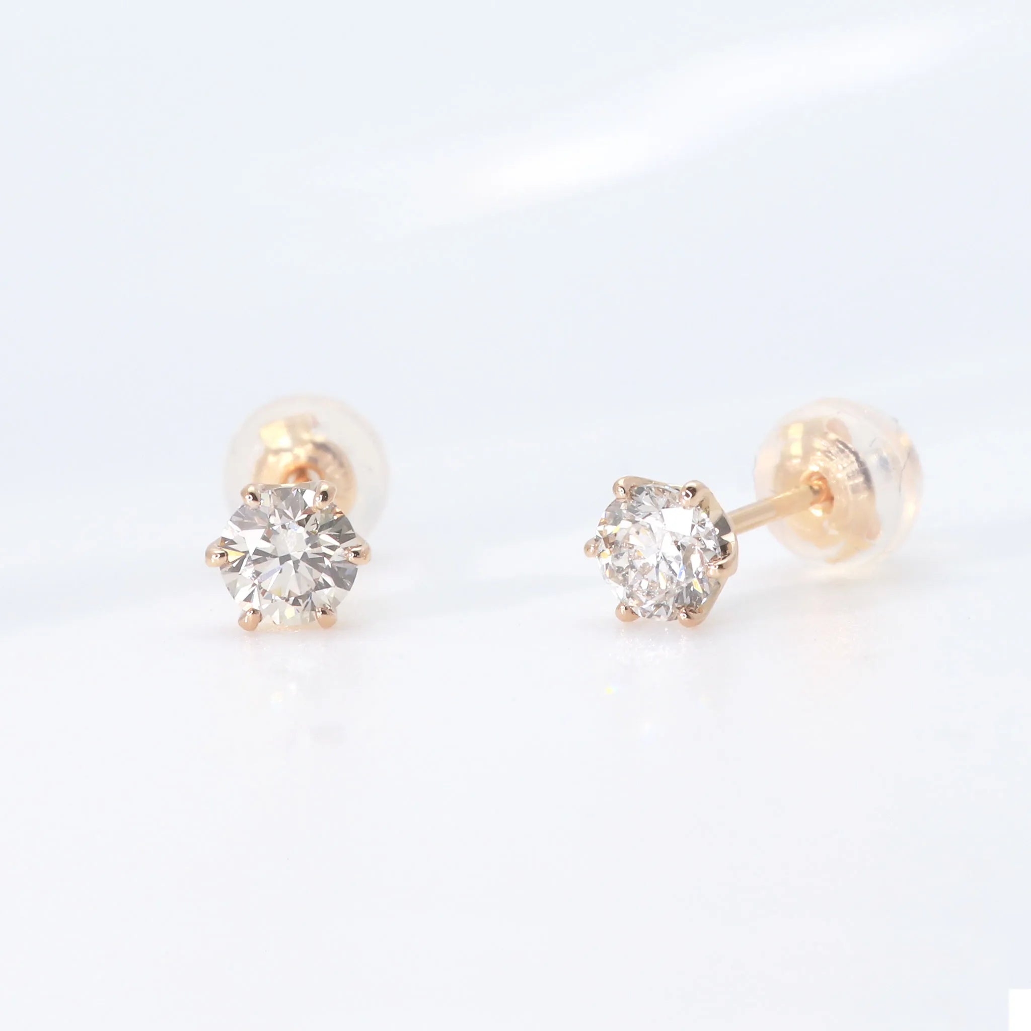 K18 １８金　天然ダイヤモンドピアス　計0.4ct ダイヤモンド K18ピアス(計0.4カラット/スタッド/4月誕生石