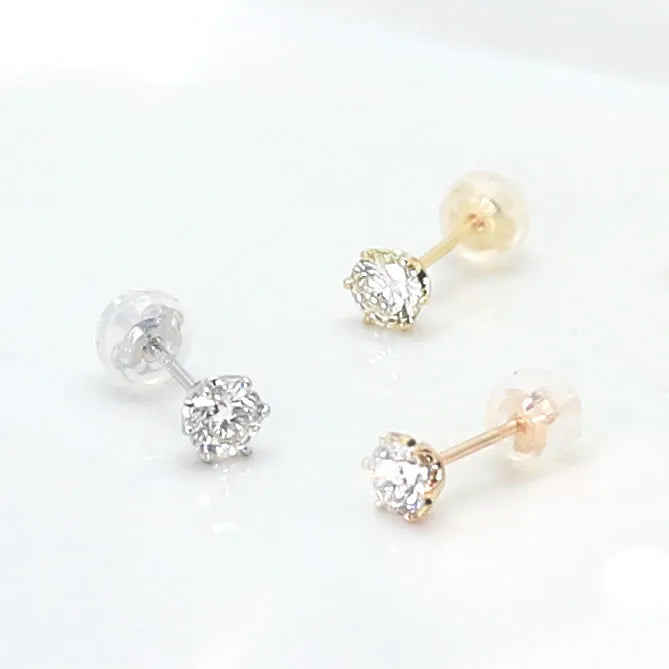 ダイヤモンド K18ピアス(計0.4カラット/スタッド/4月誕生石)《BEPD3125W》