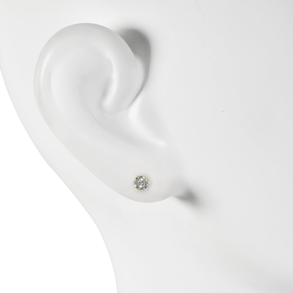 【1点限定】ダイヤモンド K18ピアス (計0.679カラット/H/I1/Good/YG/中央宝石研究所)《GEPD0033》