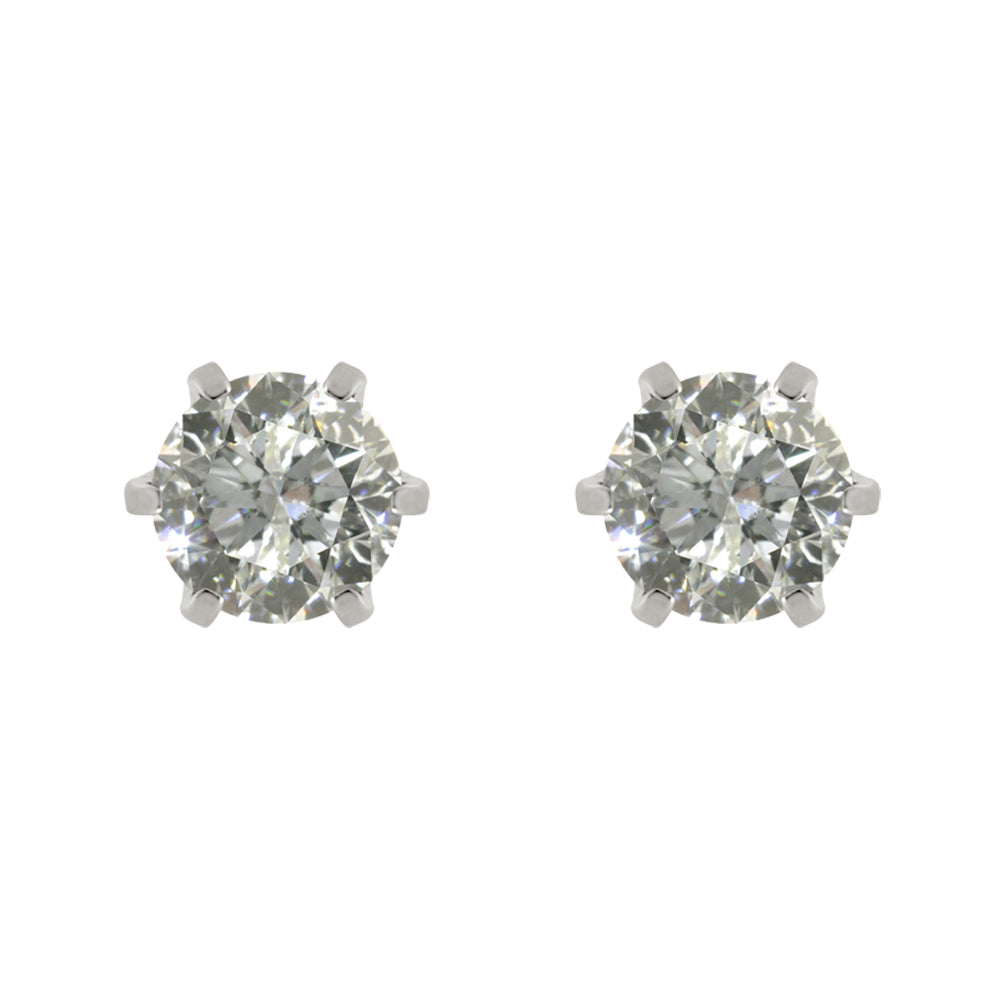 【1点限定】ダイヤモンドプラチナピアス(計1.096ct/I/I1/GD/中央宝石研究所鑑定書付)《GEPD0064》