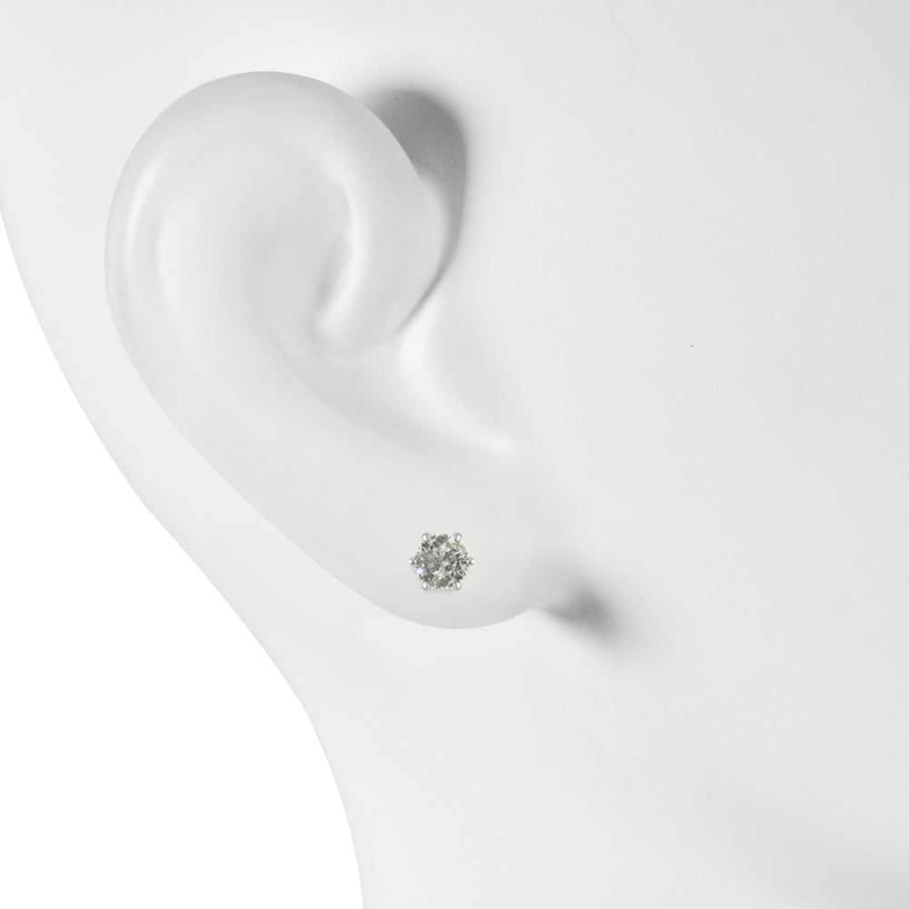 【1点限定】ダイヤモンドプラチナピアス(計1.096ct/I/I1/GD/中央宝石研究所鑑定書付)《GEPD0064》