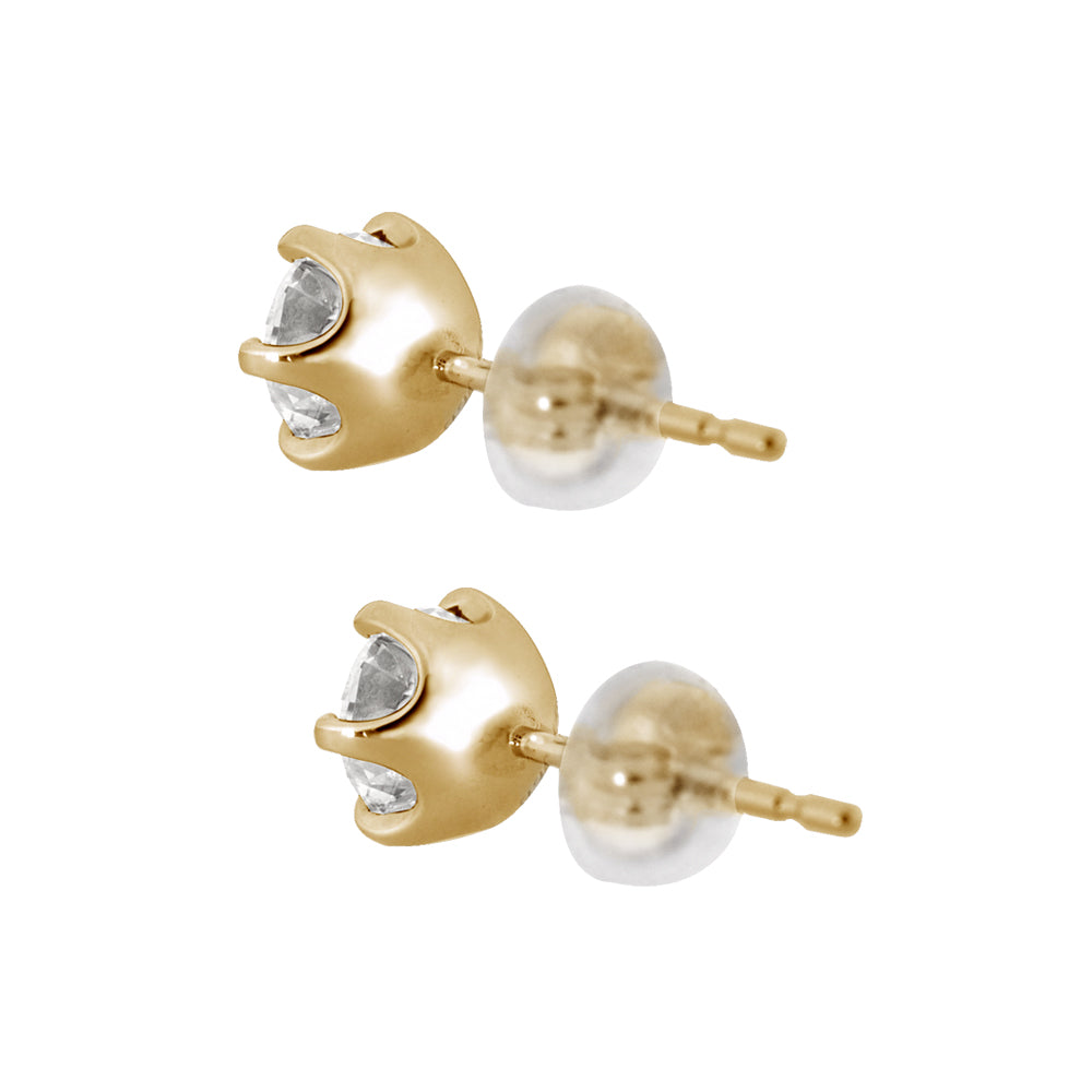 ダイヤモンド K18ピアス(計1.0カラット/スタッド/4月誕生石)《BEPD3130W》