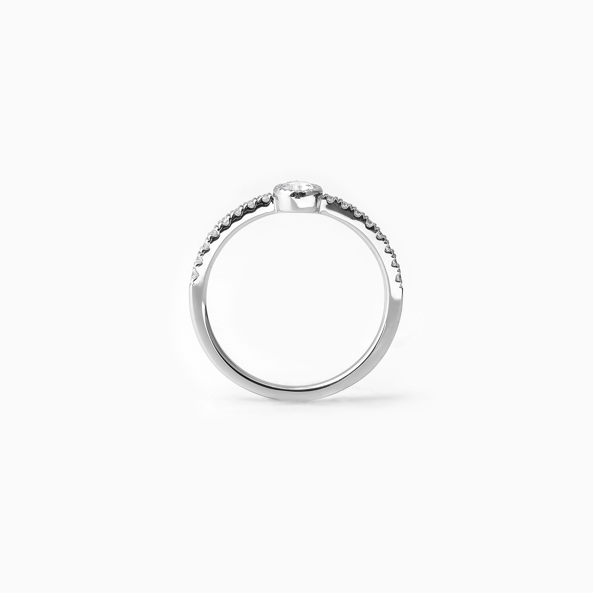 ダイヤモンド プラチナリング(0.08カラット/Gカラー/SI1/ローズカット/グレーディングレポート付き/4月誕生石)《BL00119》