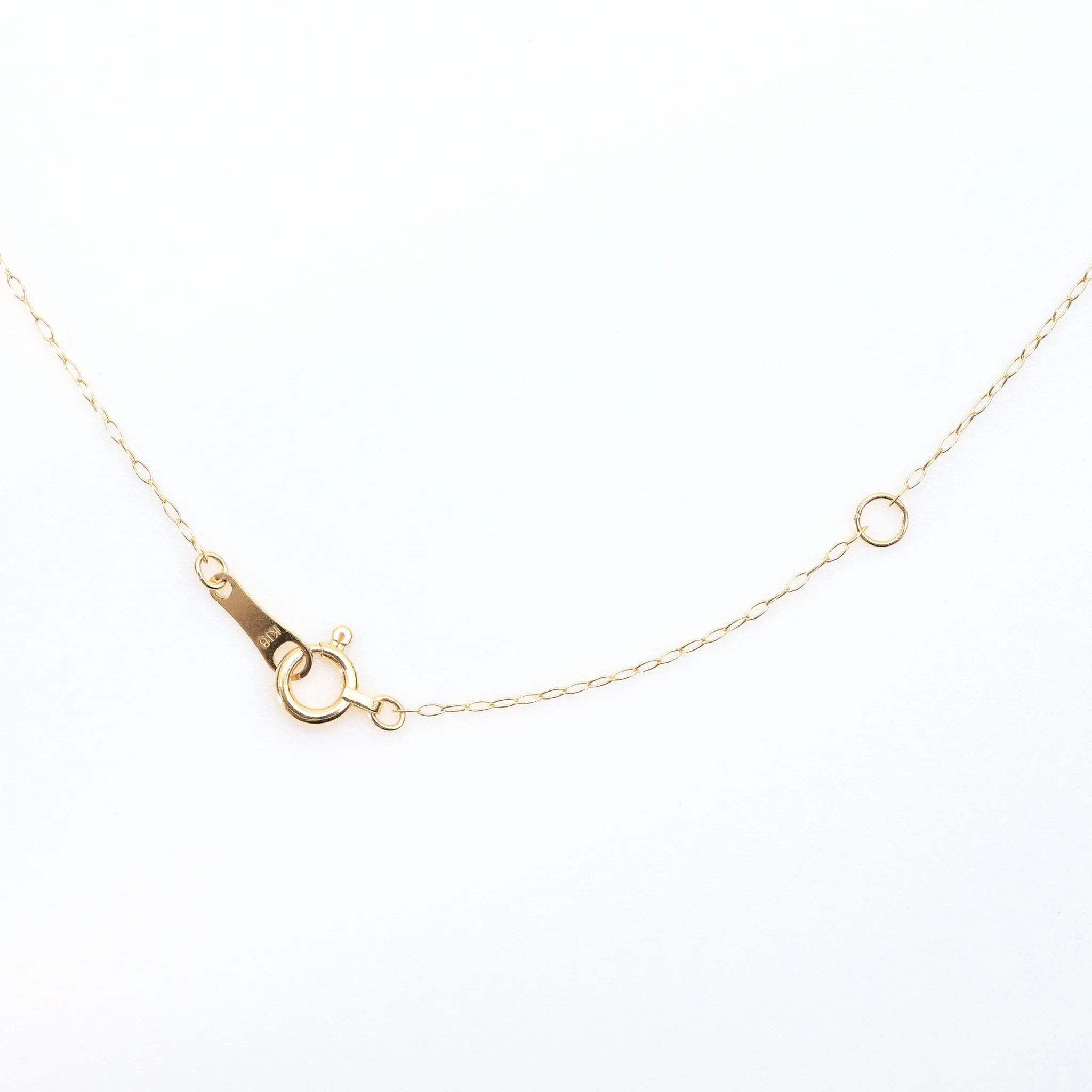 ブラックオパール K18ネックレス(クレサンベール/ミル打ち/アンティーク風/10月誕生石)《BPDB7486》