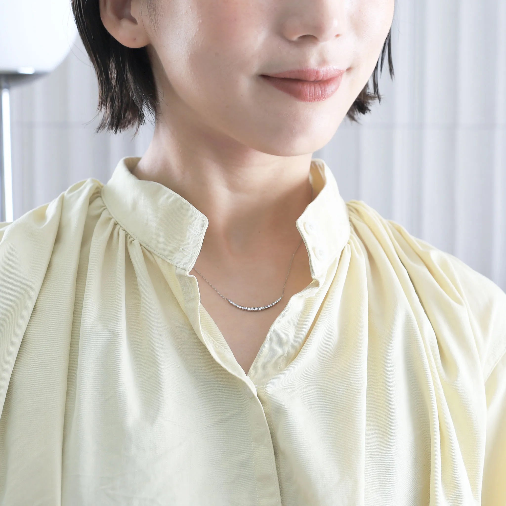 ダイヤモンド PTネックレス(計0.3カラット/デコルテ/4月誕生石)《BPDD3034》