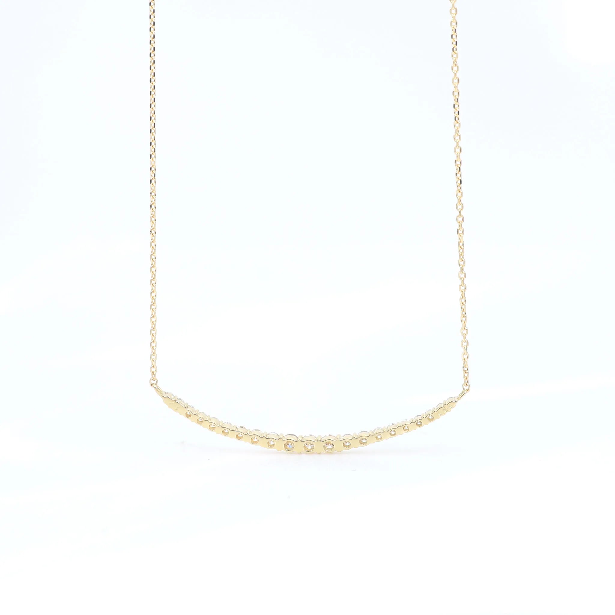 ダイヤモンド K18ネックレス(計0.3カラット/デコルテ/4月誕生石)《BPDD3035》