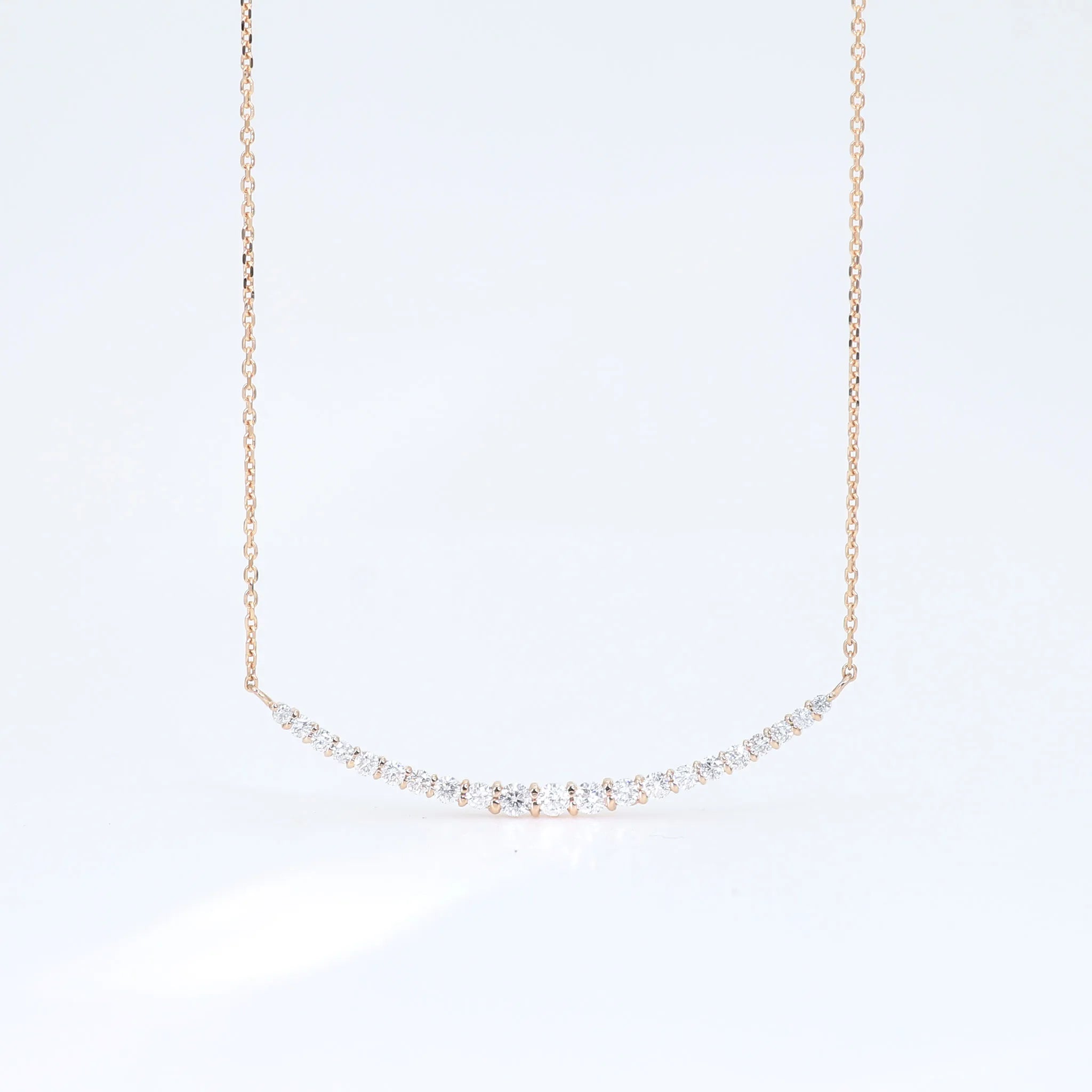 ダイヤモンド K18ネックレス(計0.3カラット/デコルテ/4月誕生石)《BPDD3036》