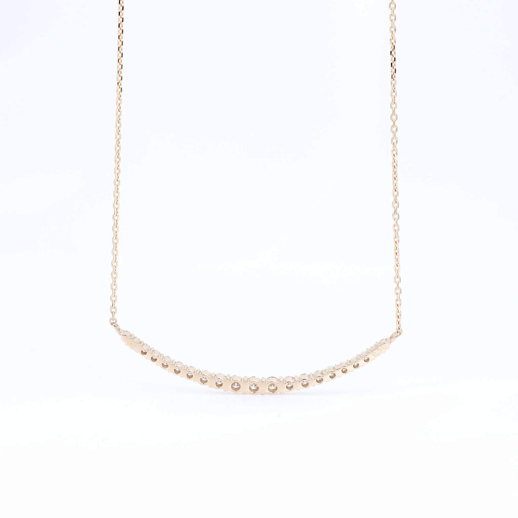 ダイヤモンド K18ネックレス(計0.3カラット/デコルテ/4月誕生石)《BPDD3036》