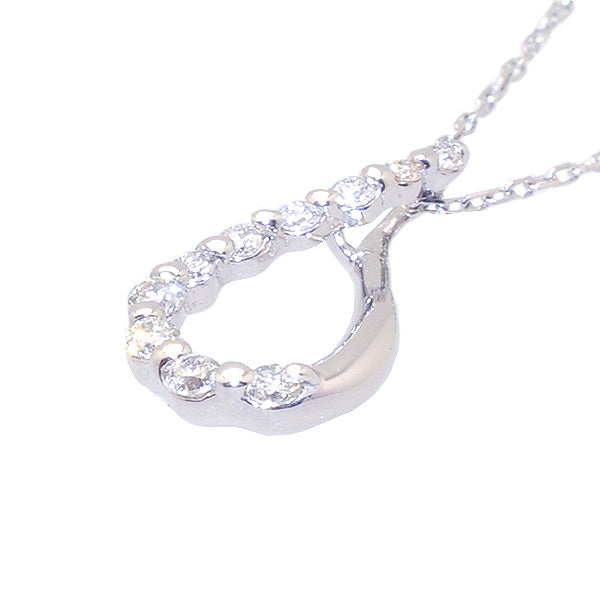 ダイヤモンド プラチナネックレス(計0.12カラット/4月誕生石)《BPDD7714》