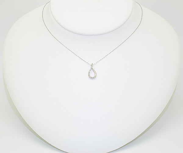 ダイヤモンド プラチナネックレス(計0.12カラット/4月誕生石)《BPDD7714》