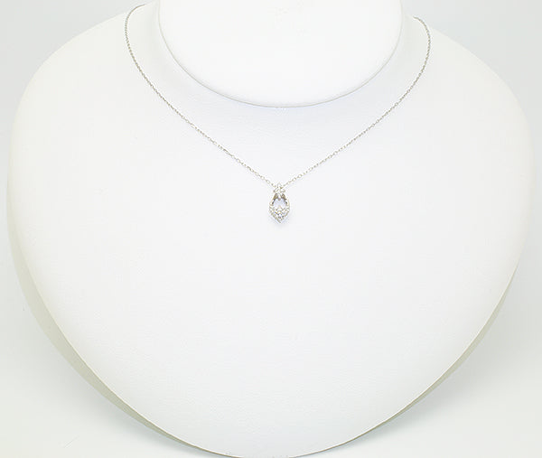 ダイヤモンド プラチナネックレス(計0.12カラット/4月誕生石)《BPDD9010》