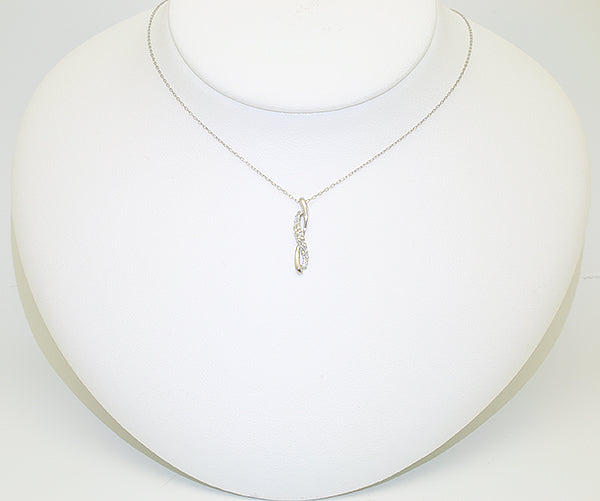 ダイヤモンド プラチナネックレス(計0.12カラット/4月誕生石)《BPDD9011》