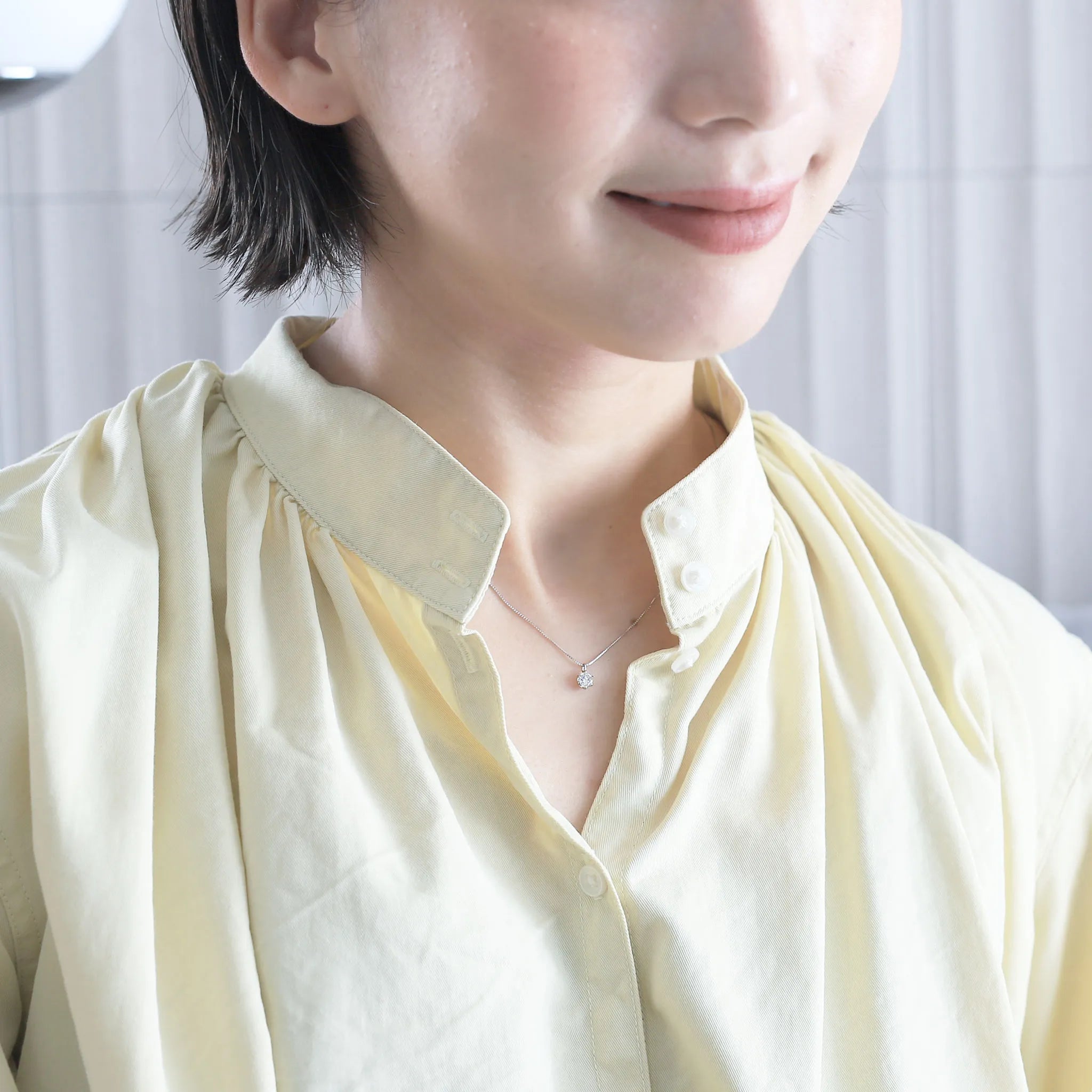 ダイヤモンド プラチナネックレス(0.3カラット/6本爪/大特価/一粒/4月誕生石)《BPDD9857》