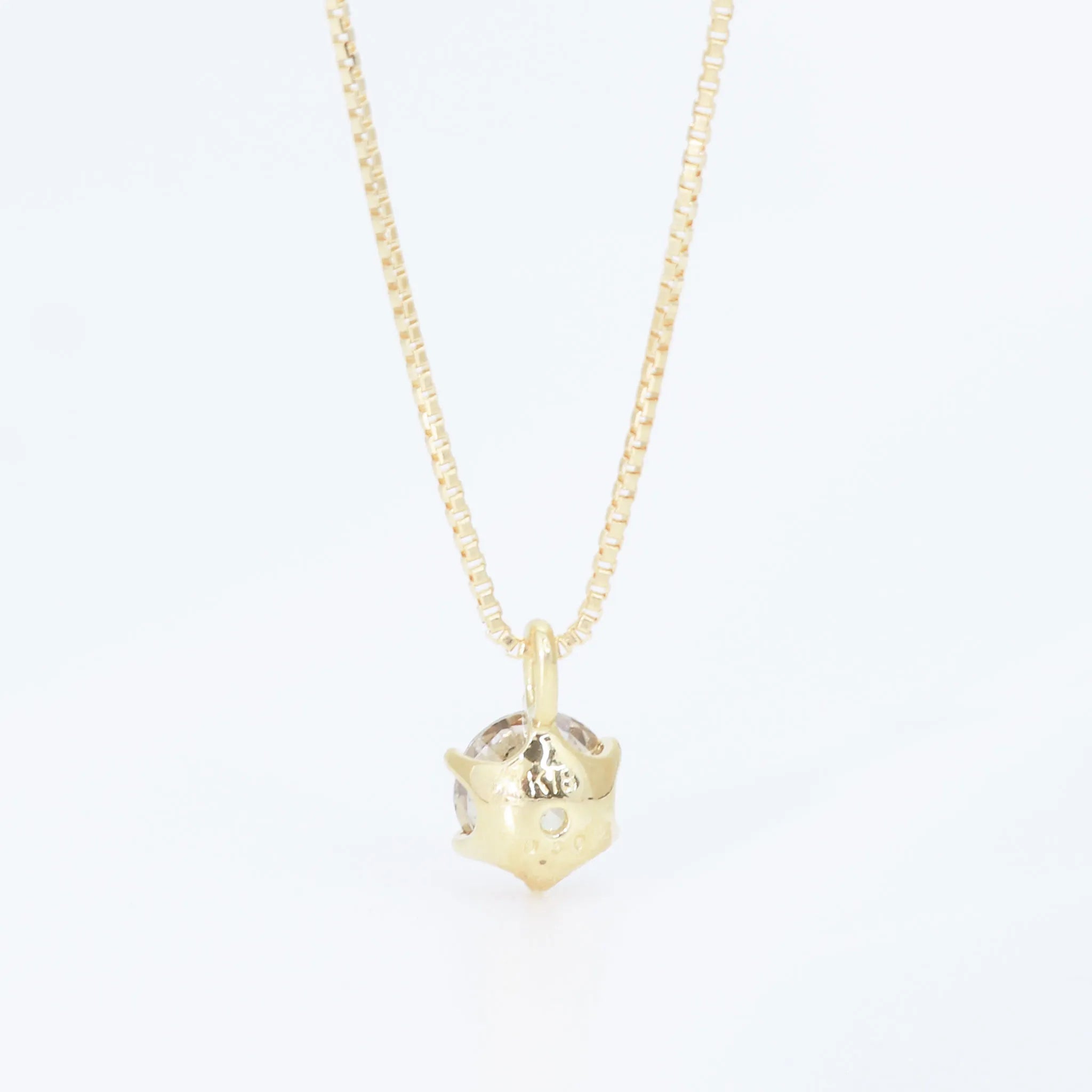 ダイヤモンド K18ネックレス(0.3カラット/6本爪/大特価/一粒/4月誕生石)《BPDD9858W》