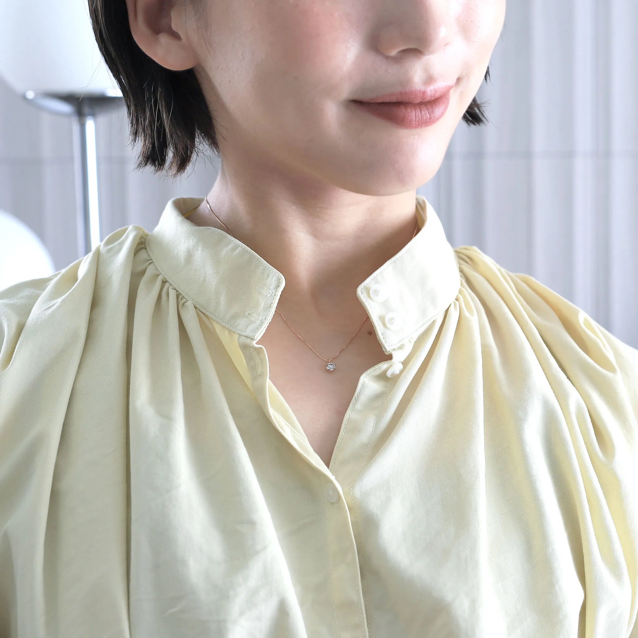 ダイヤモンド K18ネックレス(0.3カラット/6本爪/大特価/一粒/4月誕生石)《BPDD9859W》