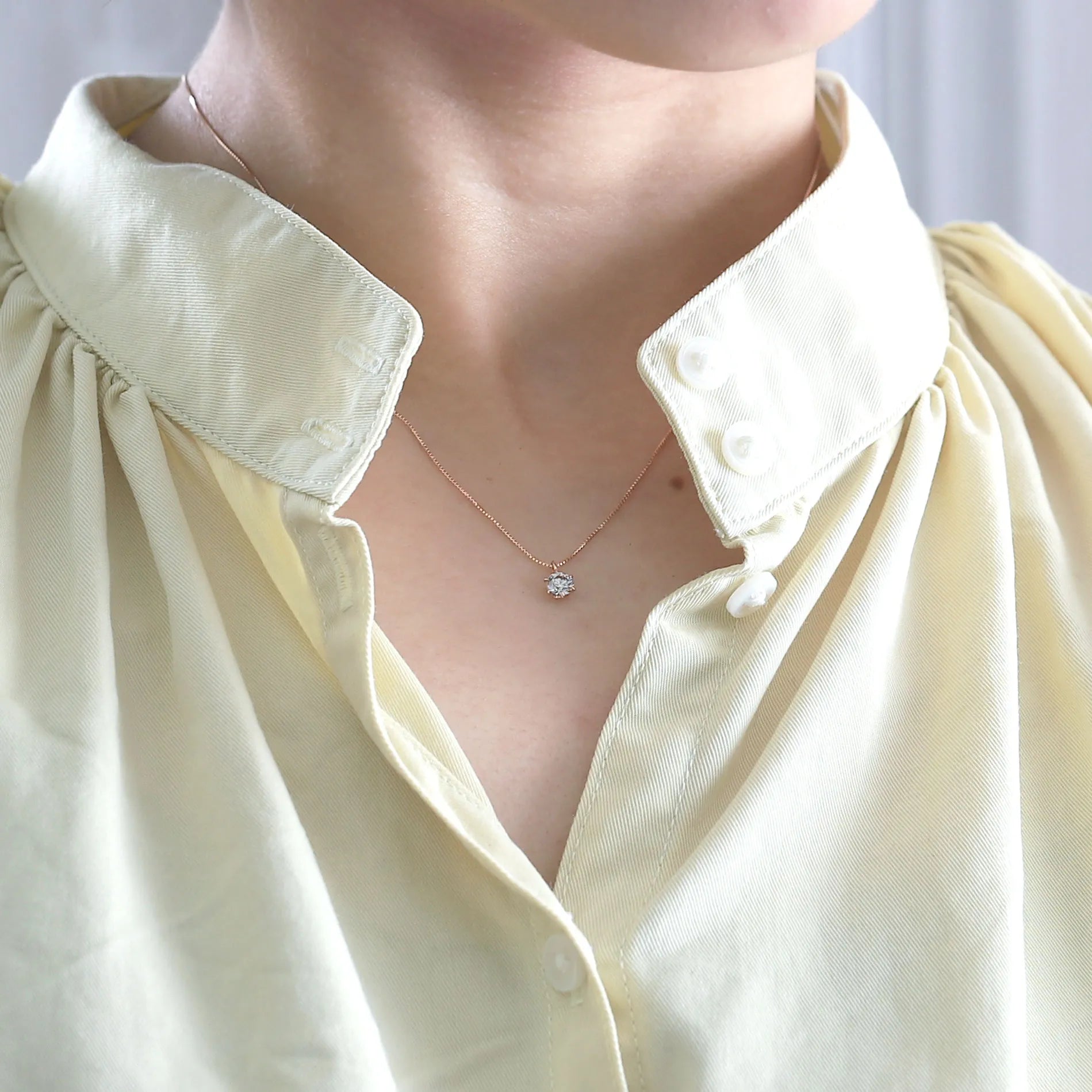 ダイヤモンド K18ネックレス(0.3カラット/6本爪/大特価/一粒/4月誕生石)《BPDD9859W》