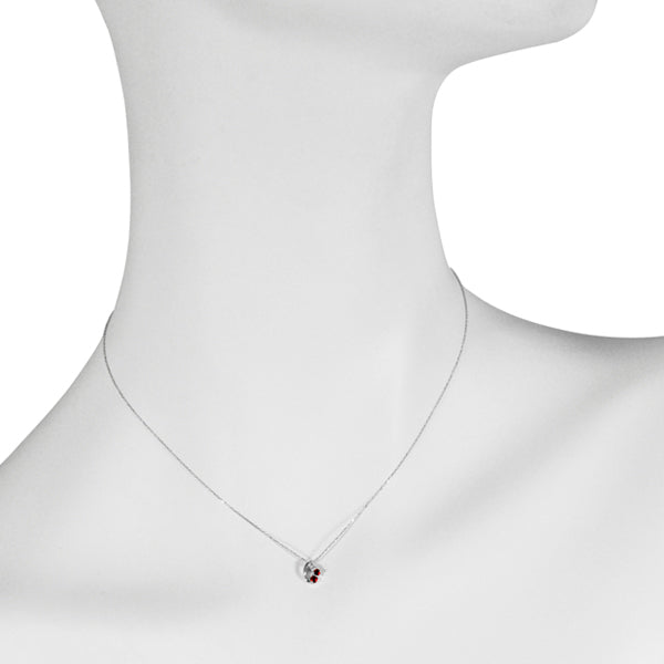 ルビー/ダイヤモンド K10ネックレス(クレサンベール/7月誕生石)《BPDR7956》